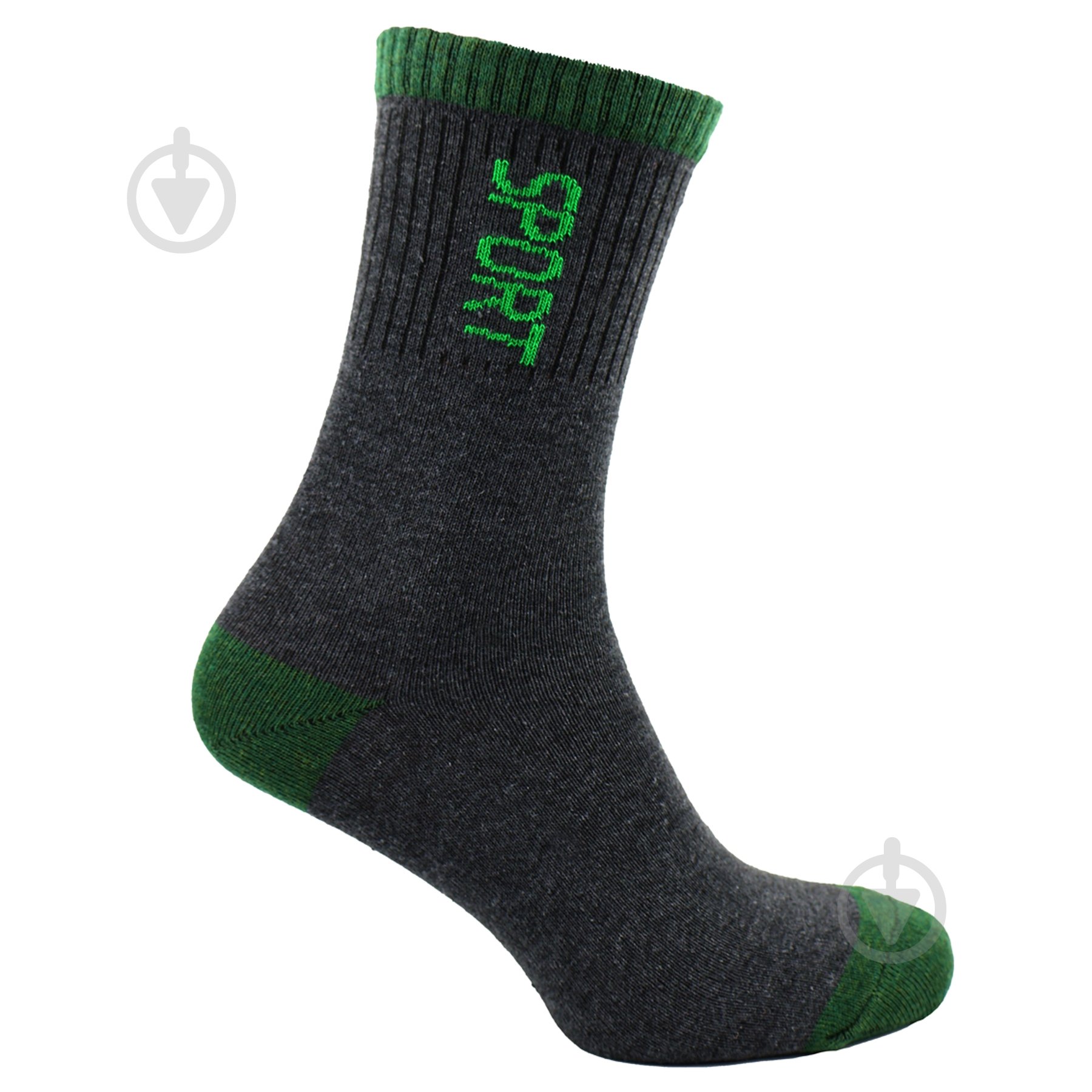 Носки мужские Premier Socks в рубчик р.29 серо-зеленый - фото 1