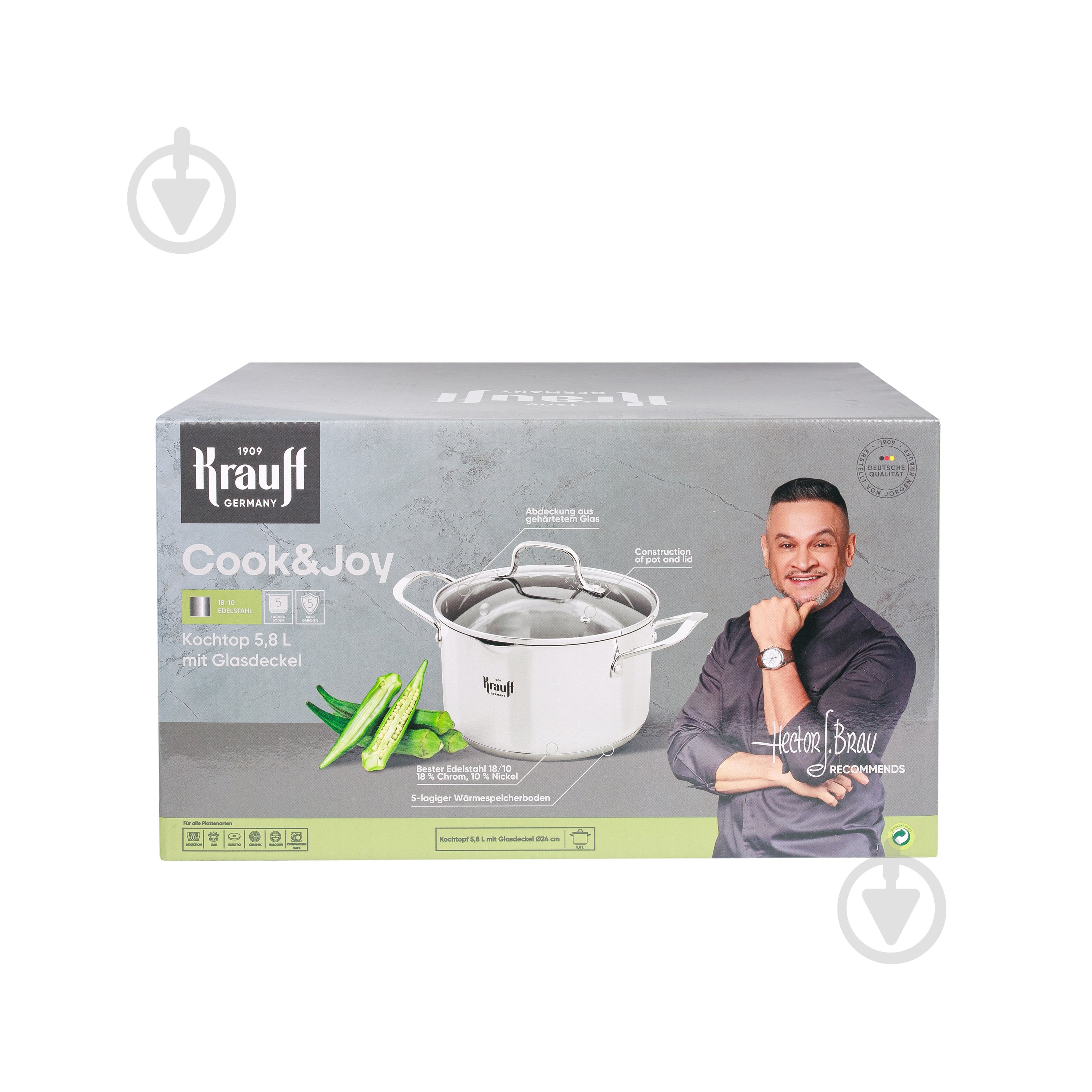 Кастрюля с крышкой Krauff Cook&Joy 5,8 л 26-238-120 - фото 18 Кастрюля с крышкой Krauff Cook&Joy 5,8 л 26-238-120 - фото 18