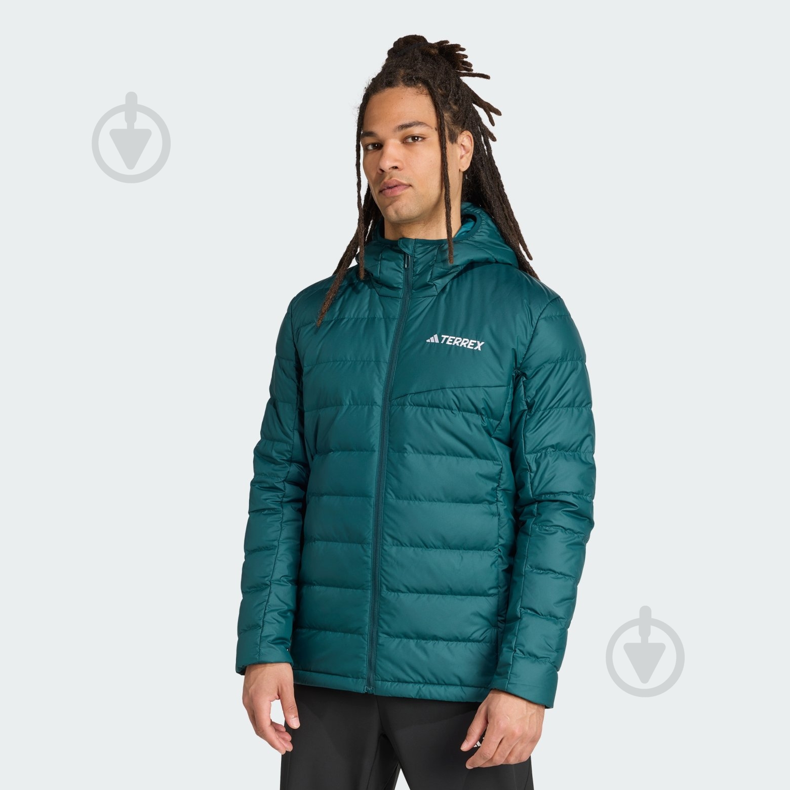 Пуховик чоловічий зимовий Adidas Mt Down Ho J JZ9970 р.S зелений - фото 1