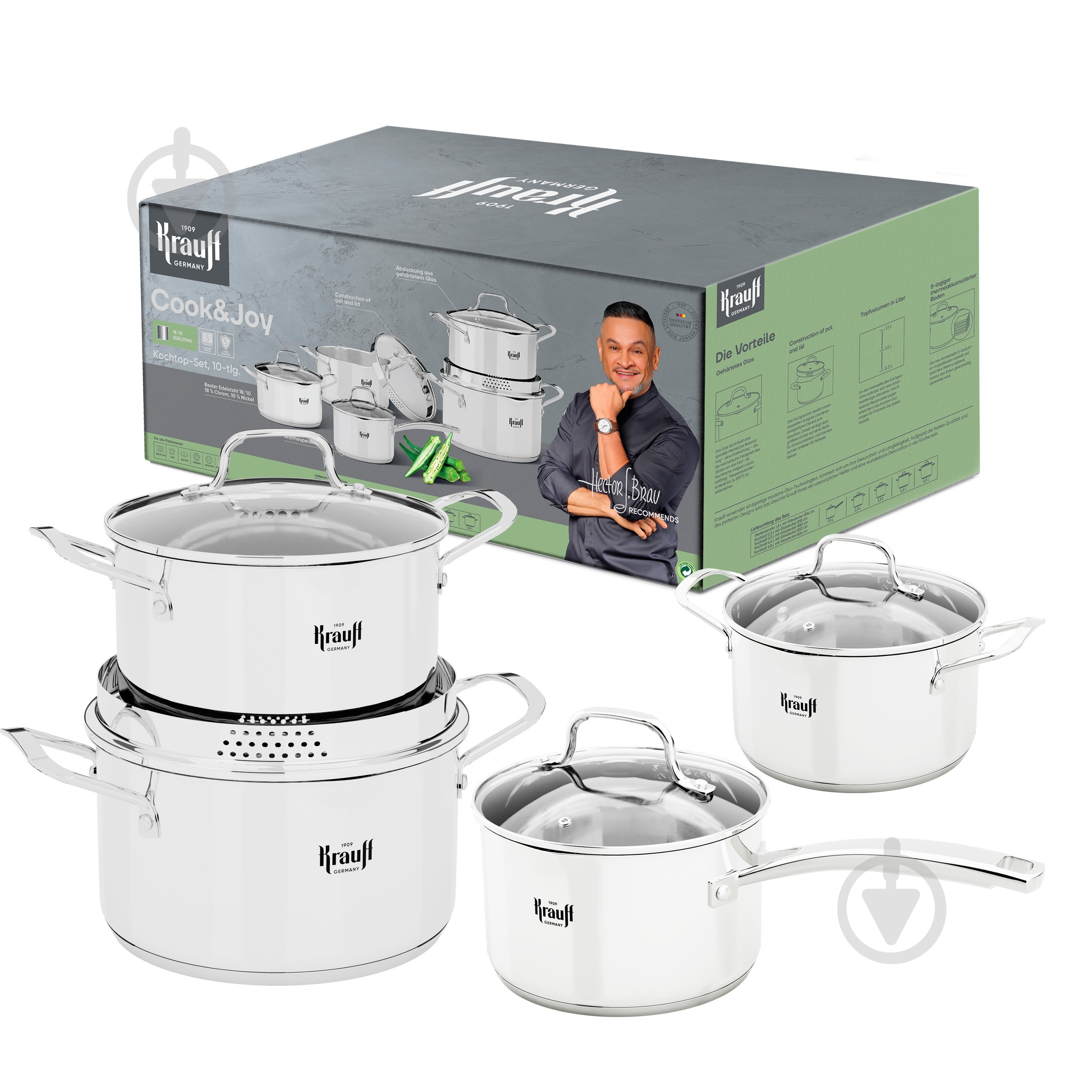 Набір посуду Krauff Cook&Joy 10 предметів 26-238-121 - фото 3