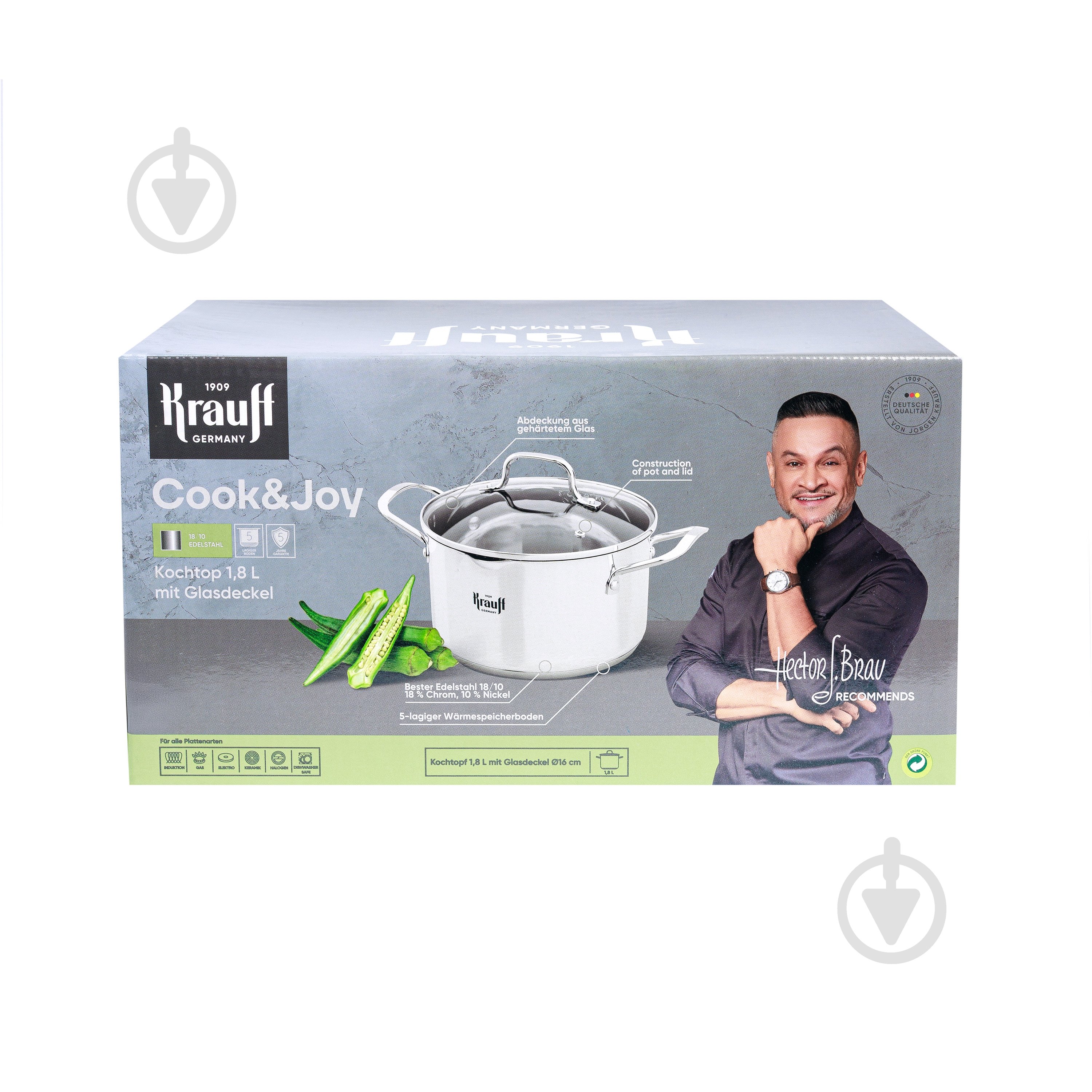 Каструля з кришкою Krauff Cook&Joy 1,8 л 26-238-116 - фото 17 Каструля з кришкою Krauff Cook&Joy 1,8 л 26-238-116 - фото 17