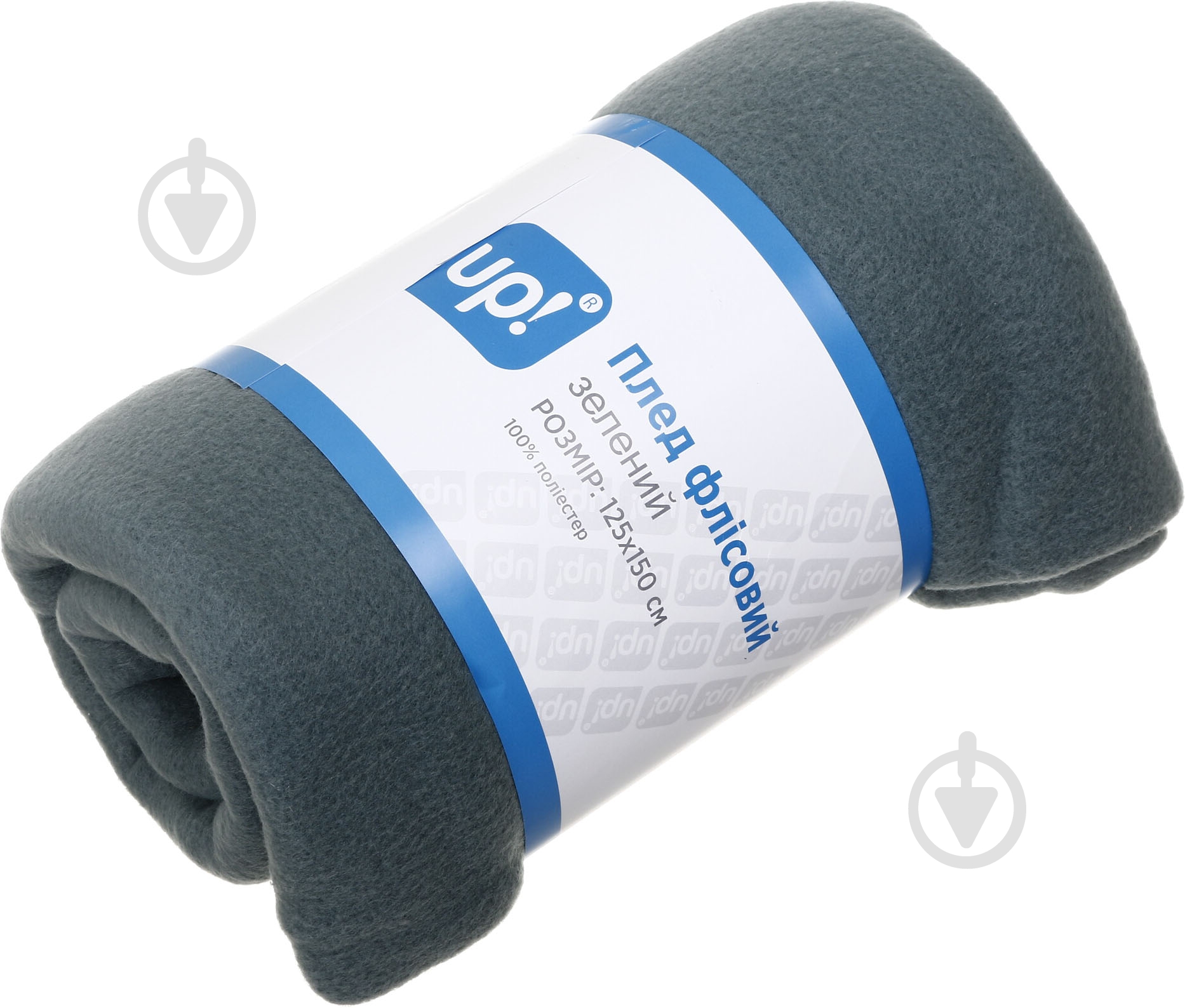 Плед флисовый 125x150 см зеленый UP! (Underprice) - фото 3