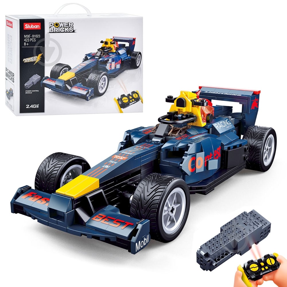 Конструктор Sluban Power Bricks: Гоночный автомобиль на радиоуправлении M38-B1023 - фото 1 Конструктор Sluban Power Bricks: Гоночный автомобиль на радиоуправлении M38-B1023 - фото 1