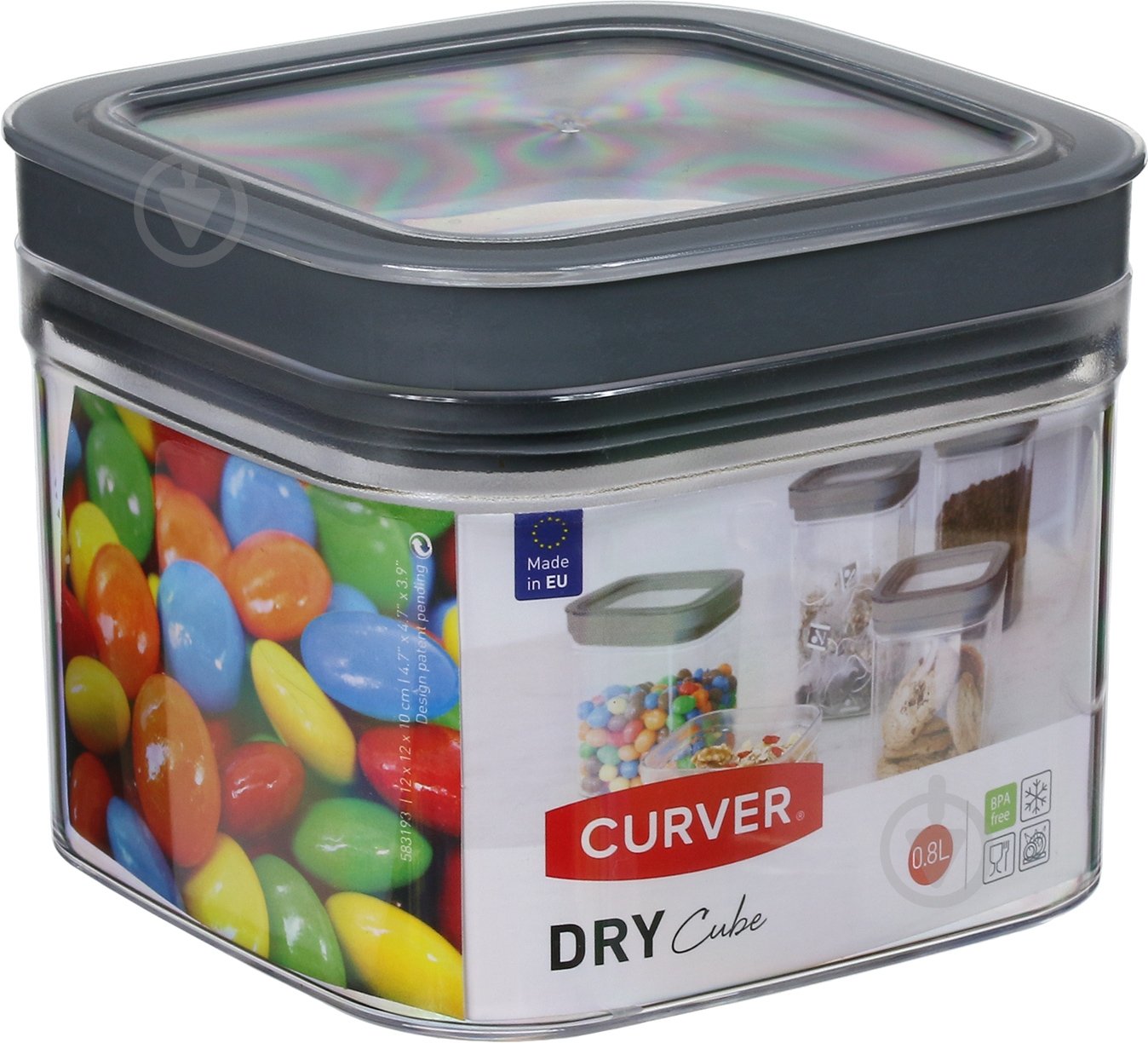 Контейнер із кришкою Curver Dry Cube 800 мл 234004 - фото 3