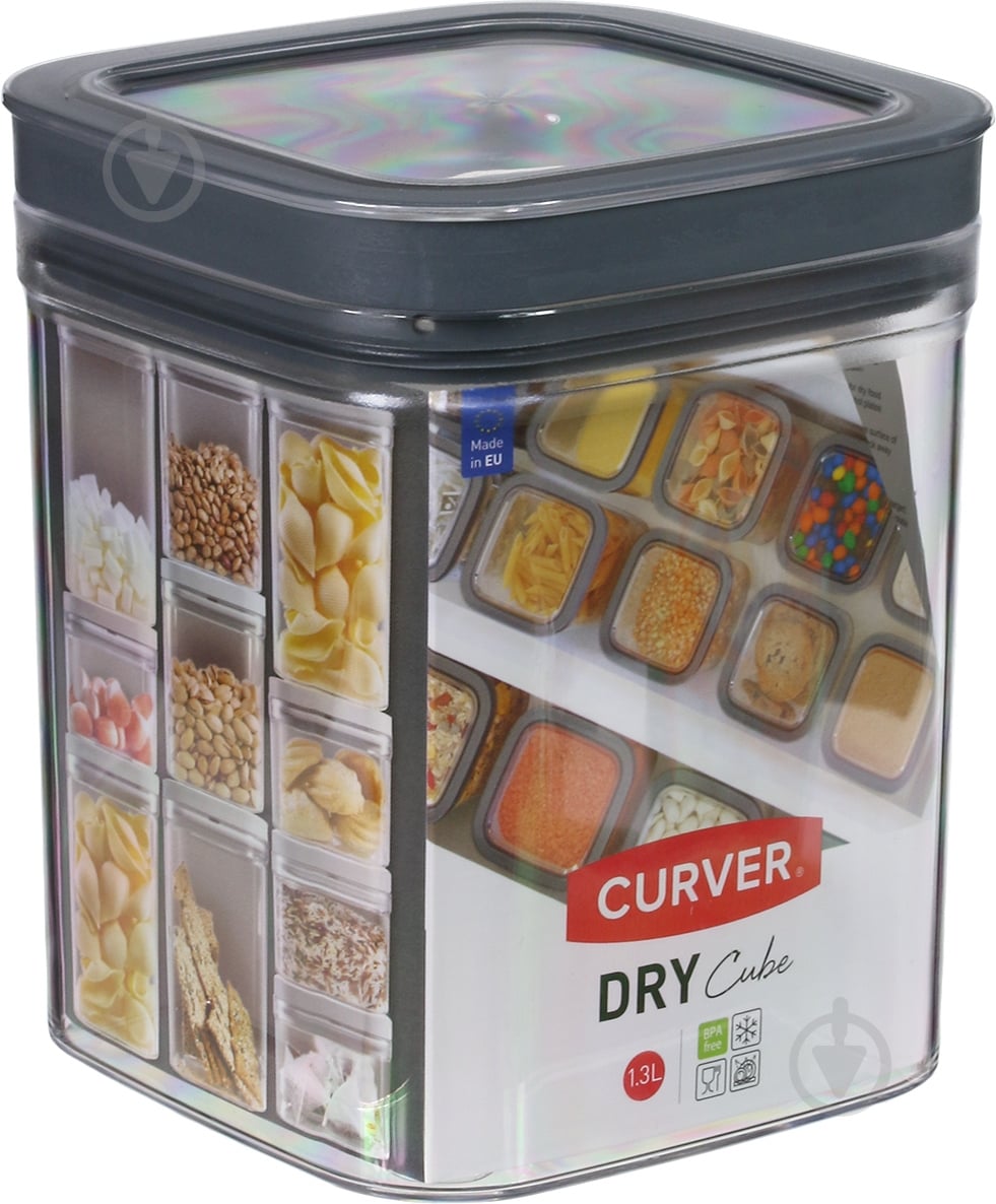Контейнер із кришкою Curver Dry Cube 1300 мл 234003 - фото 3
