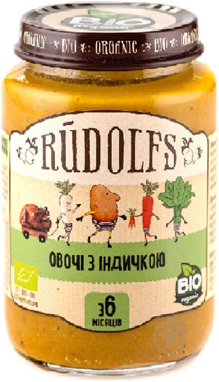 Пюре Rudolfs овощи с индейкой - фото 1