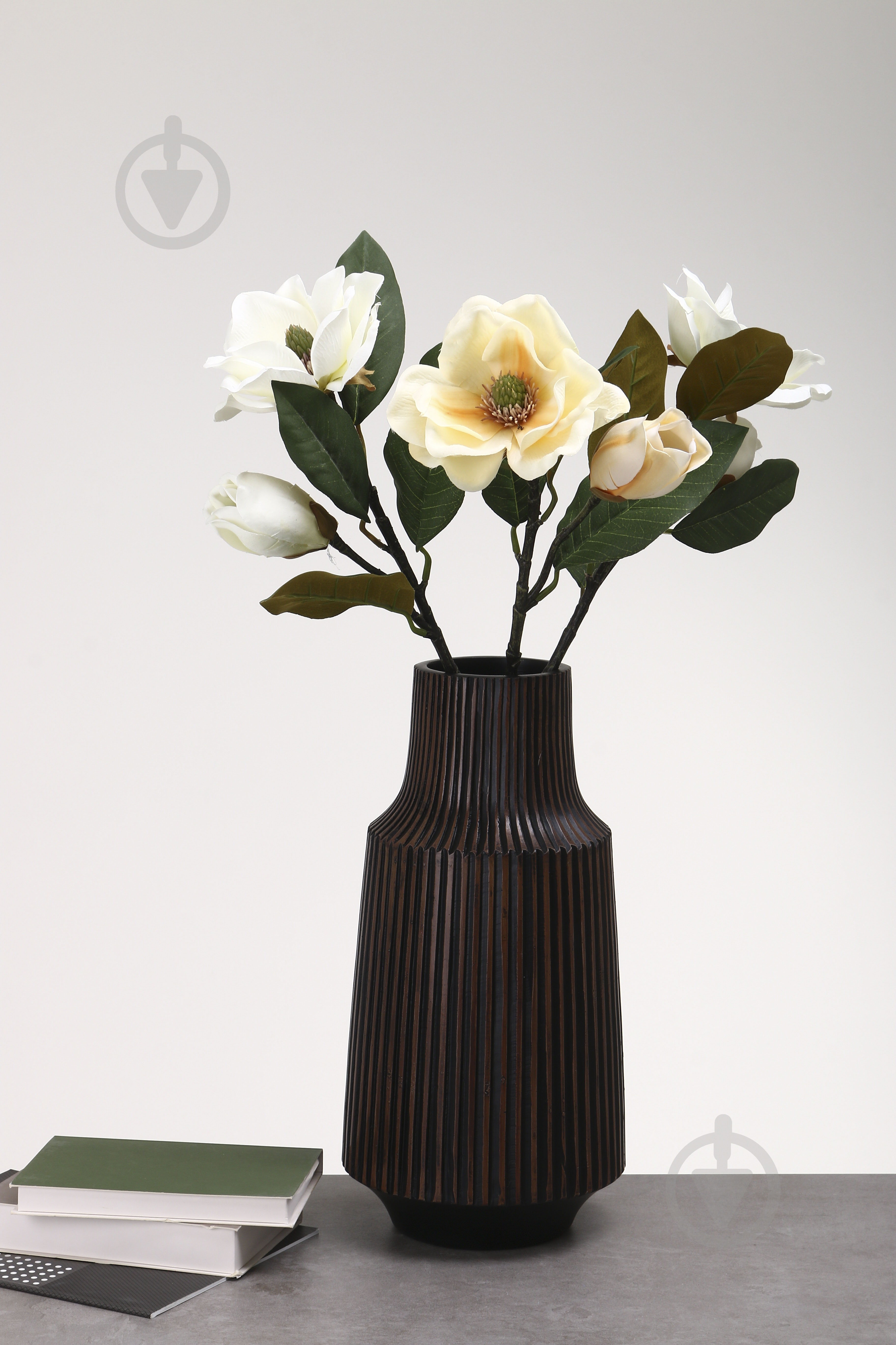 Ваза полирезиновая Design 41 см черная YZ04871BLH-1 - фото 5