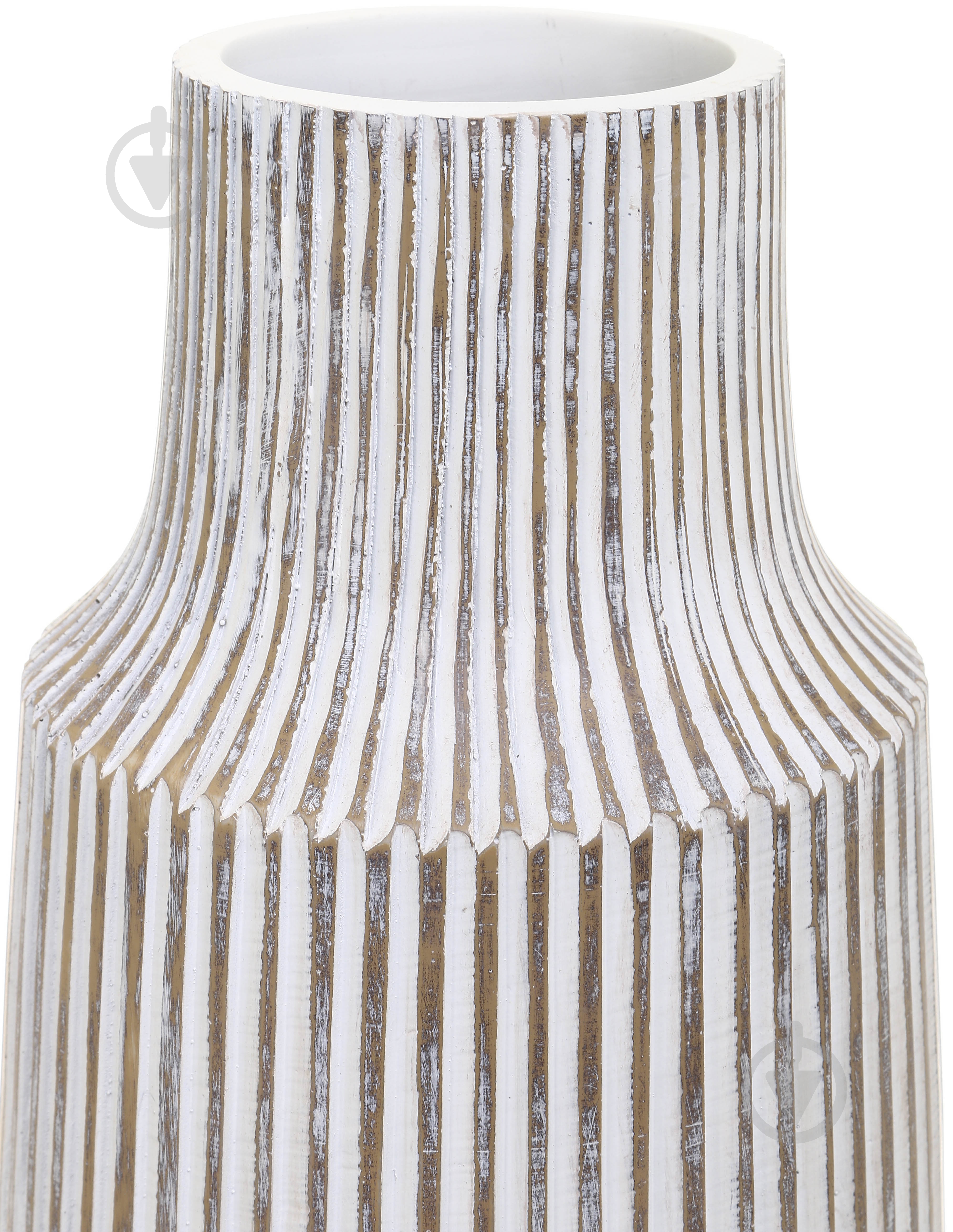 Ваза полирезиновая Design 41 см белая YZ04871W-1 - фото 3