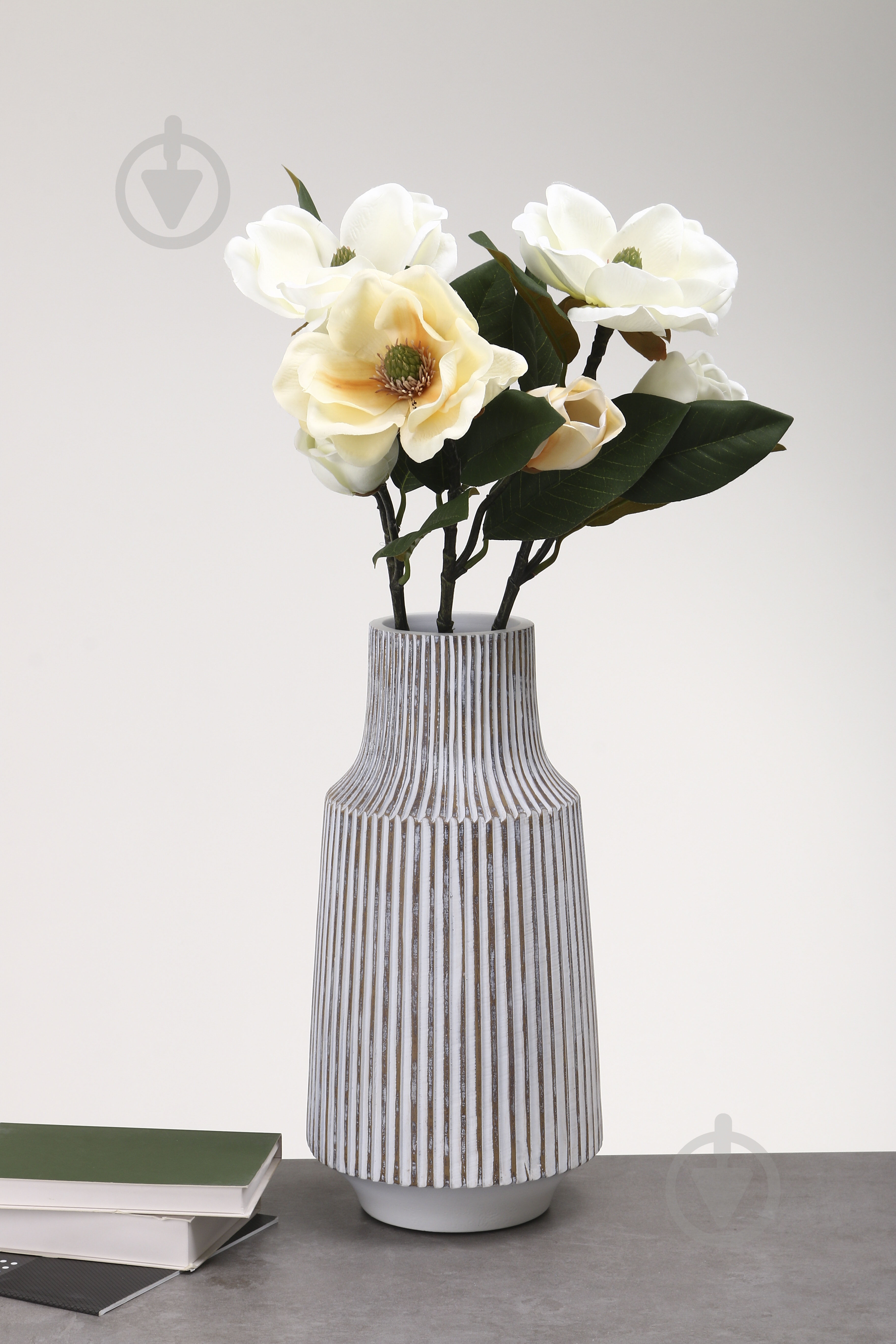 Ваза полирезиновая Design 41 см белая YZ04871W-1 - фото 5