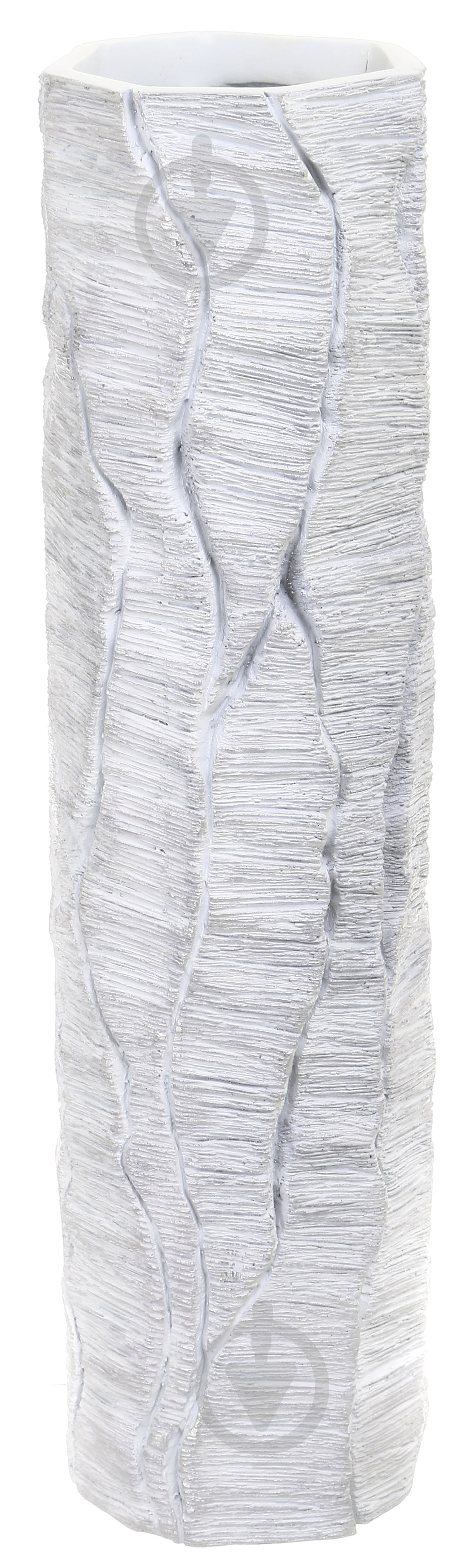 Ваза полирезиновая Stone 45,5 см белая YZ04738W-3SI - фото 1 Ваза полирезиновая Stone 45,5 см белая YZ04738W-3SI - фото 1