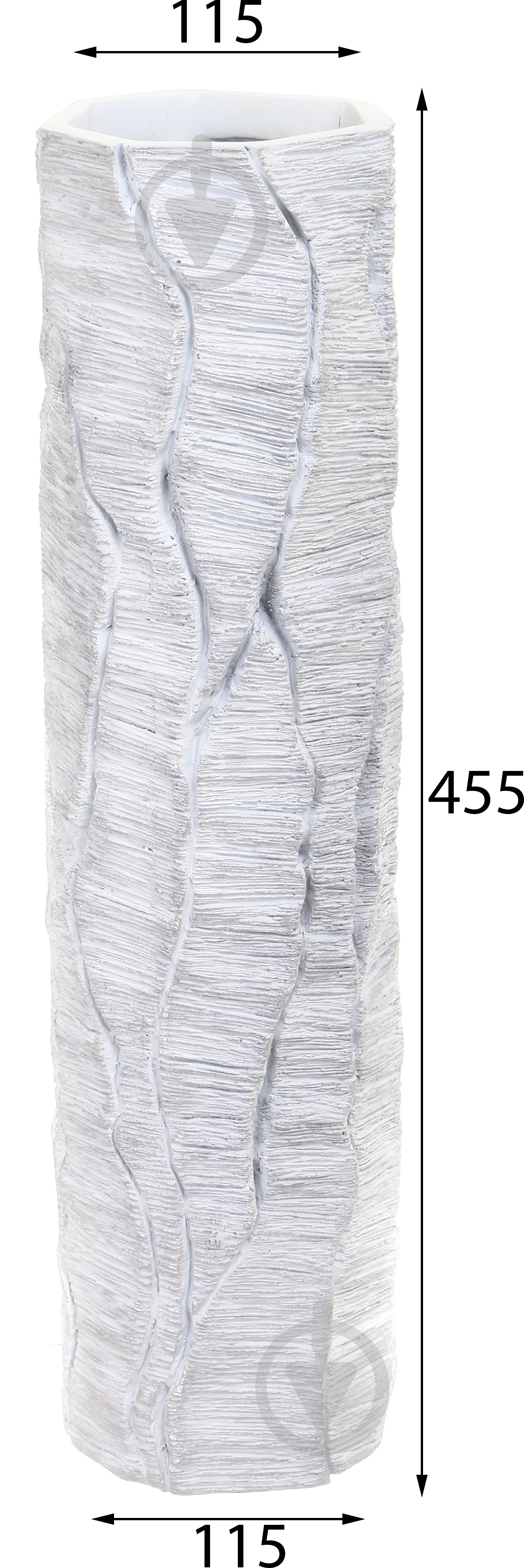 Ваза полирезиновая Stone 45,5 см белая YZ04738W-3SI - фото 2 Ваза полирезиновая Stone 45,5 см белая YZ04738W-3SI - фото 2