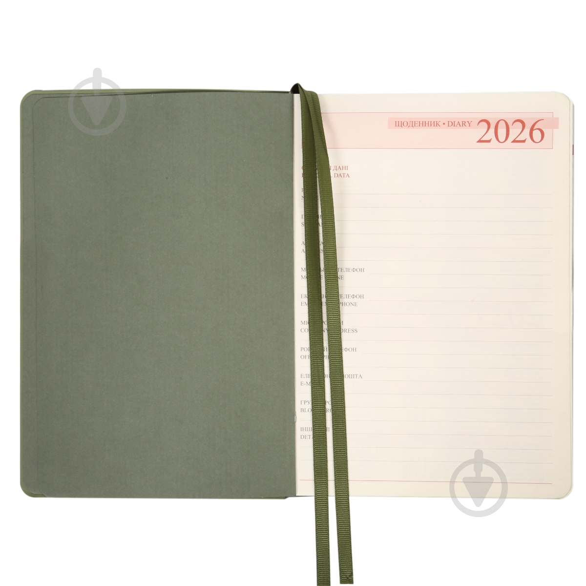 Щоденник датований Boss 368 стор. Leo Planner A5 2026 252635 зелений - фото 4
