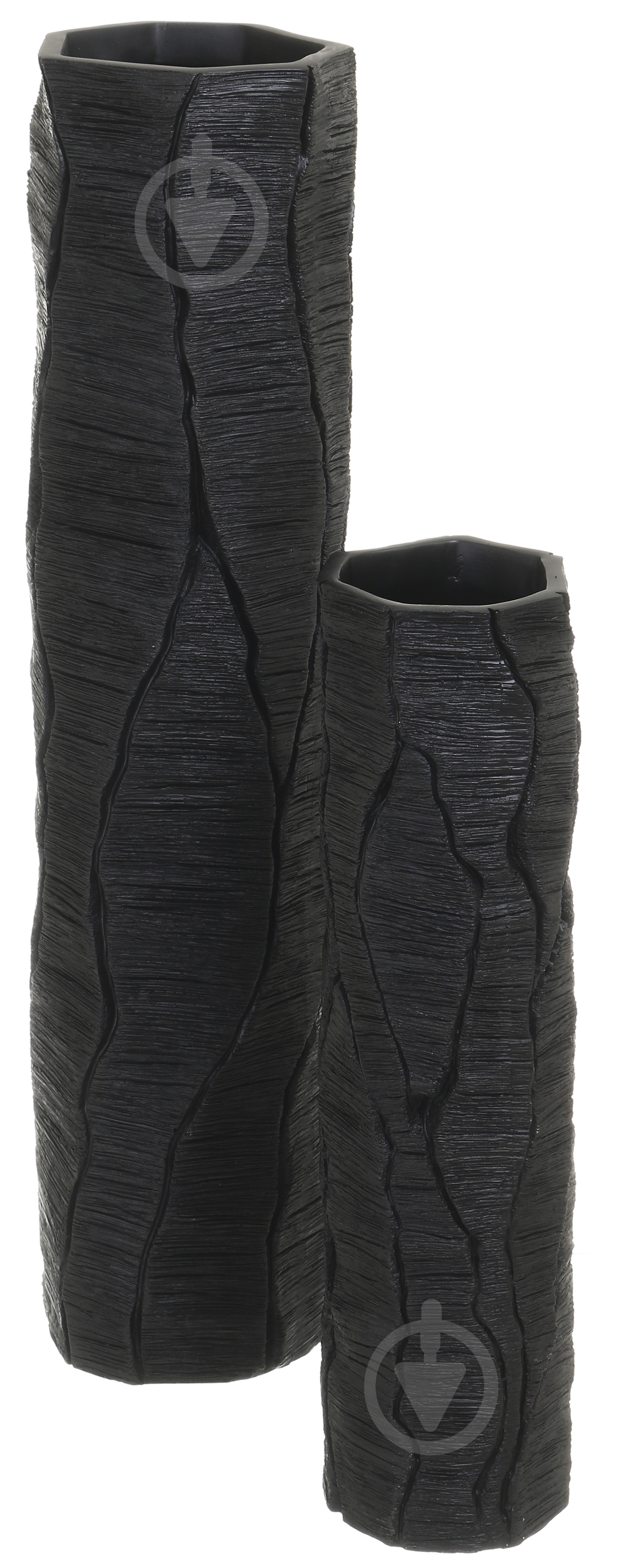 Ваза полирезиновая Stone 45,5 см черная YZ04738BL-3 - фото 4