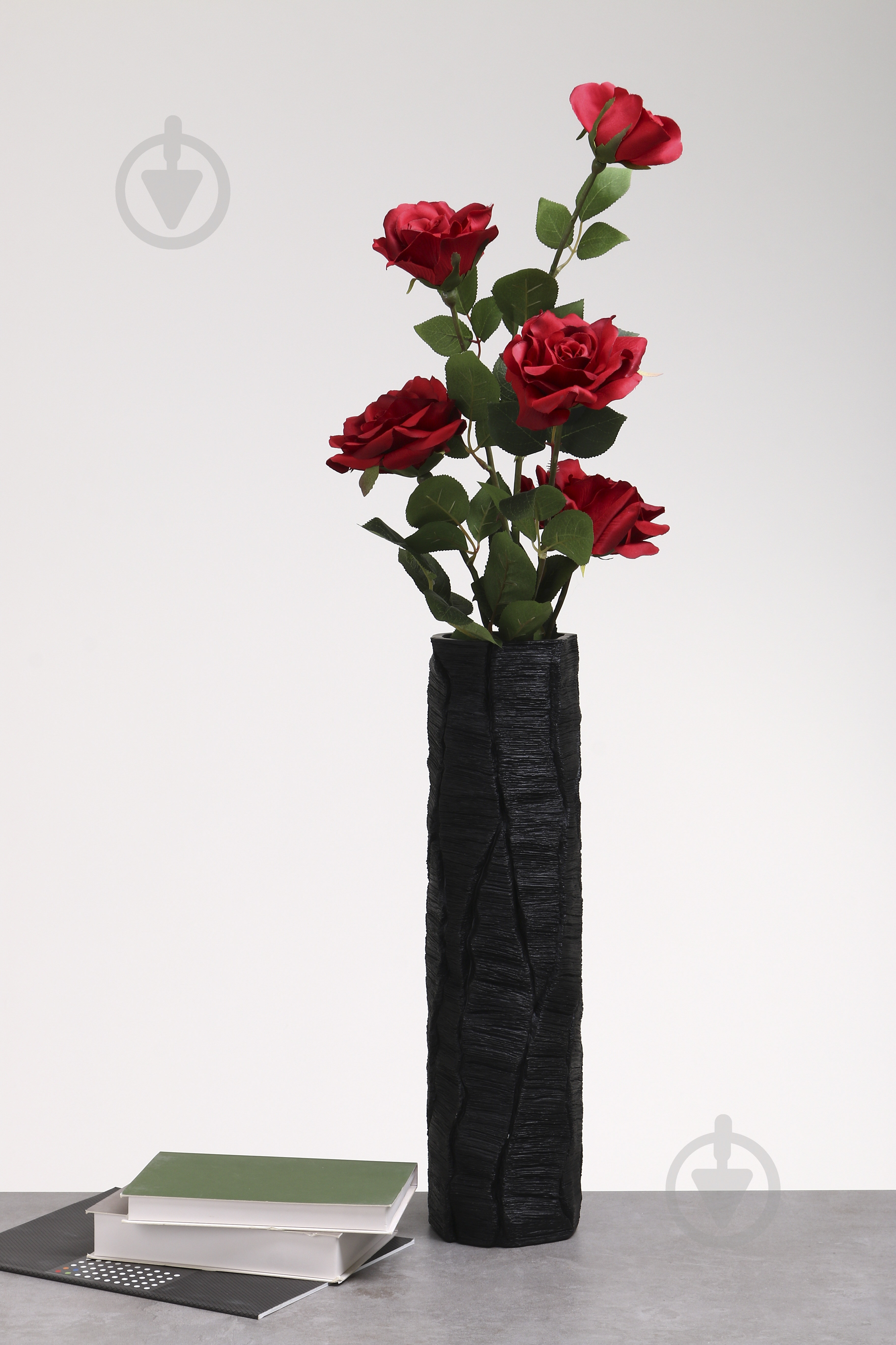 Ваза полирезиновая Stone 45,5 см черная YZ04738BL-3 - фото 5