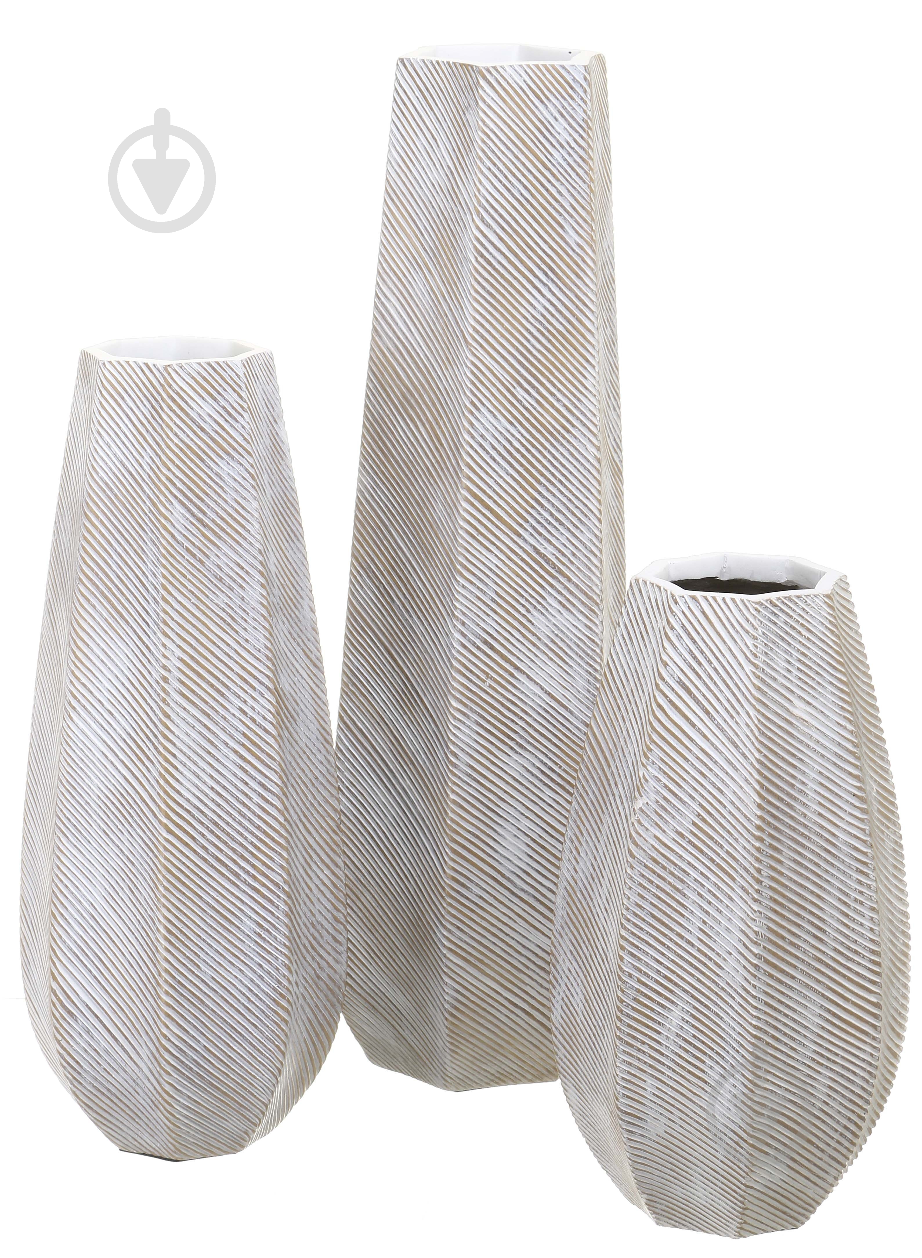 Ваза полирезиновая Light 59,5 см белая YZ04739W-1 - фото 4
