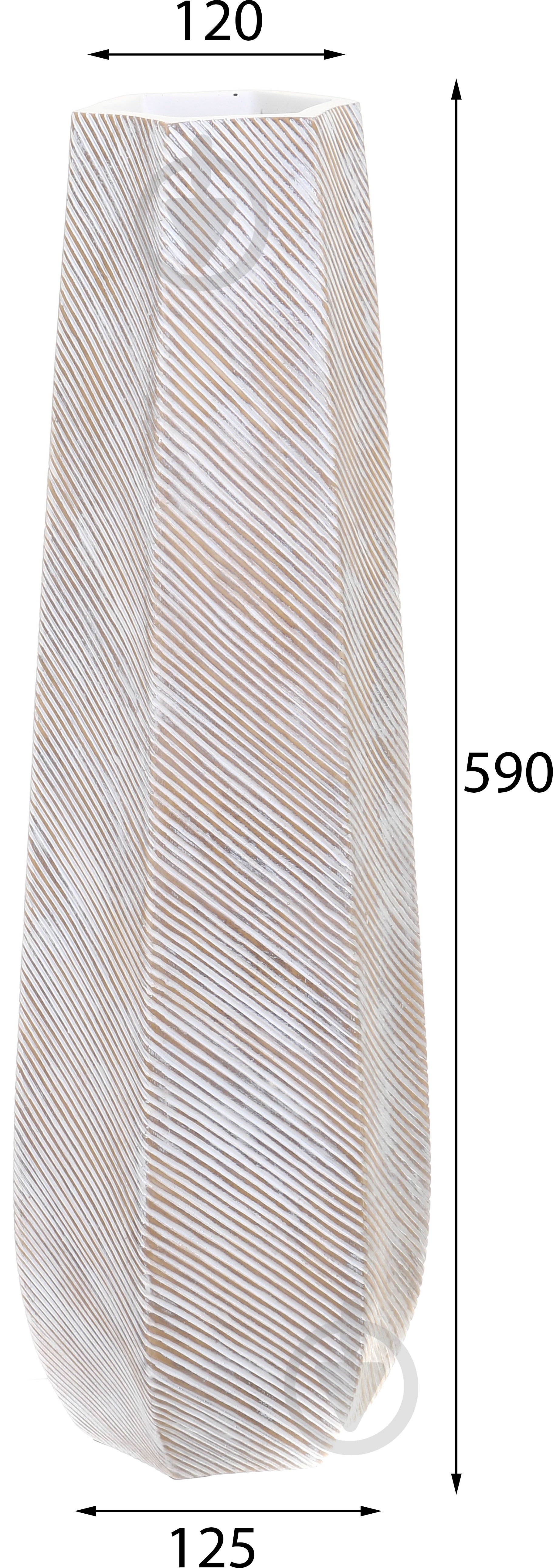 Ваза полирезиновая Light 59,5 см белая YZ04739W-1 - фото 2