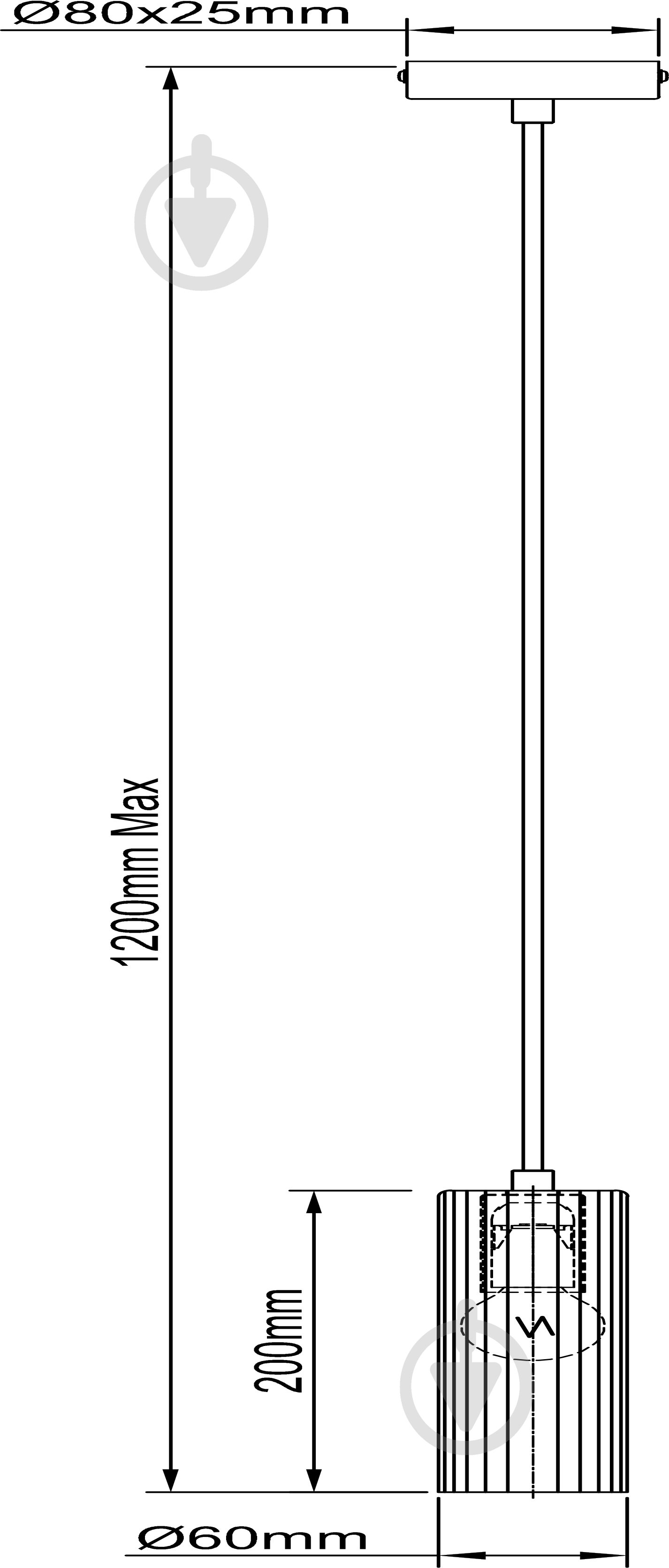 Світильник підвісний Sensio Seattle 1x40 Вт E14 золотисто-бурштиновий ALB-P00425-AM - фото 2