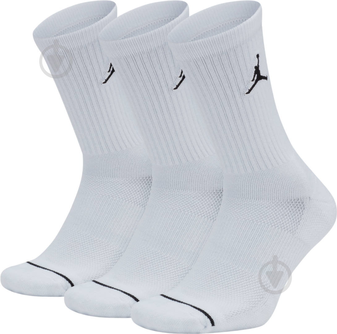 Носки Jordan Jumpman Crew Socks SX5545-100 р.L белый 3 шт. - фото 1