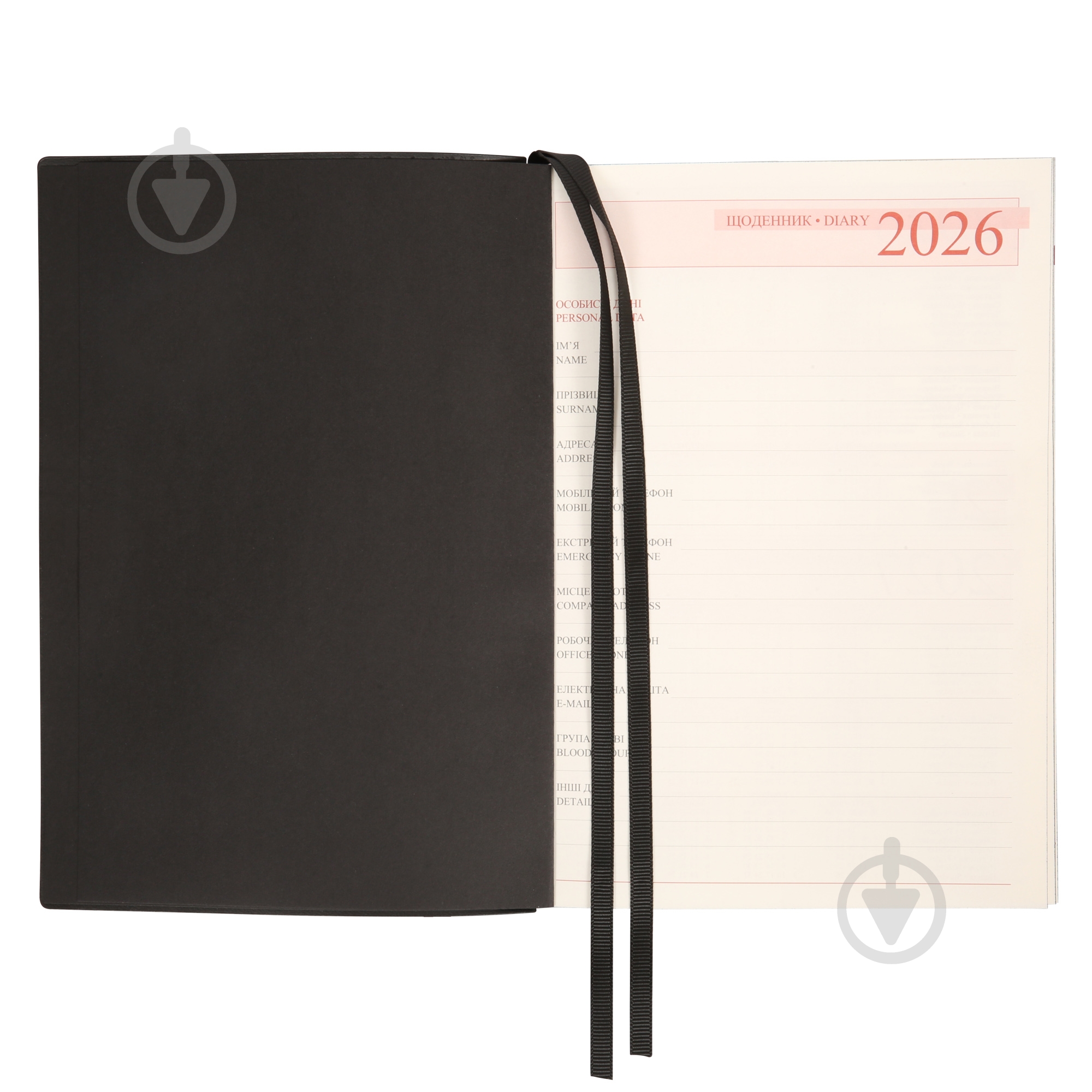 Щоденник датований Velvet 368 стор. Leo Planner A5 2026 252638 чорний - фото 4