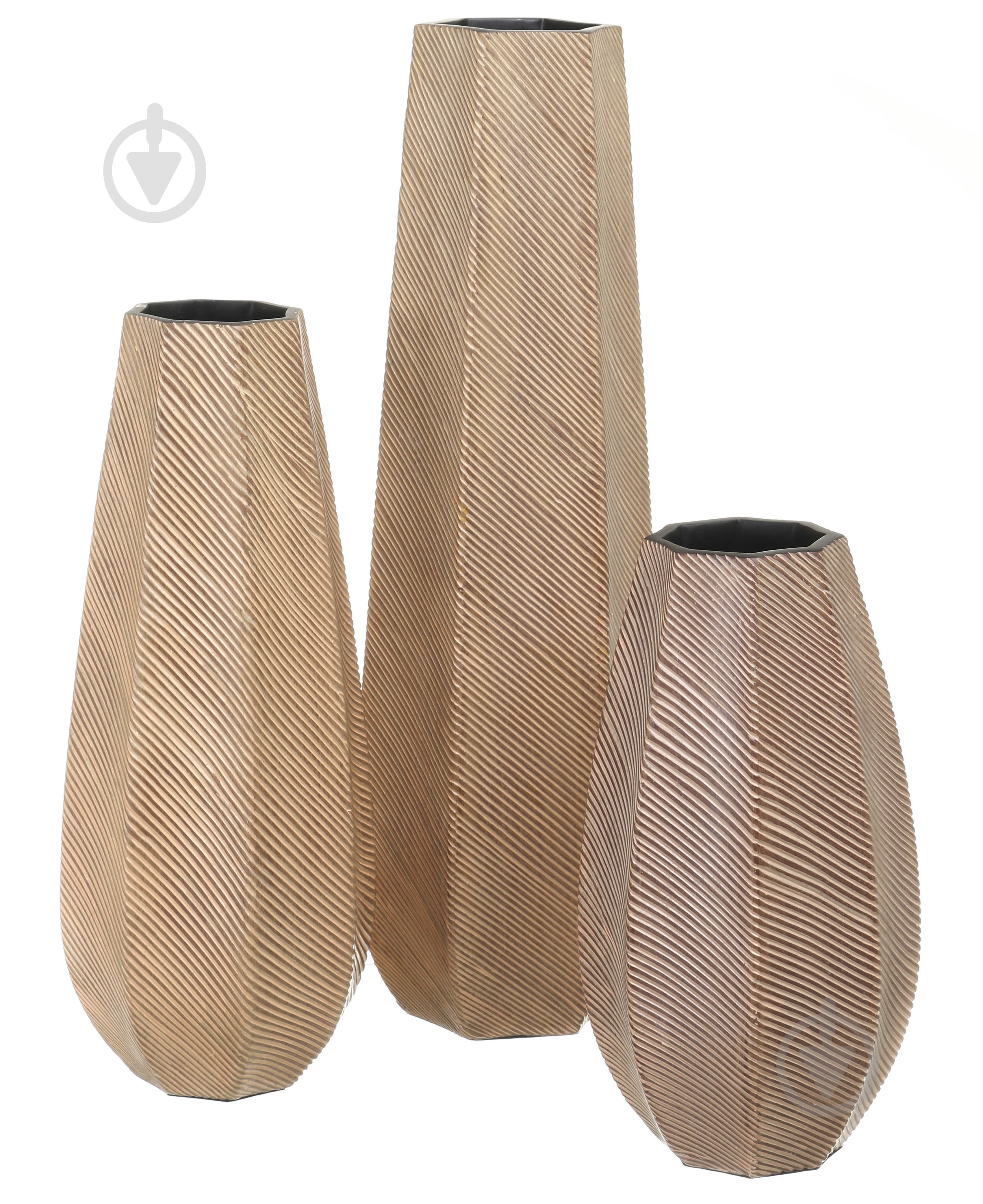 Ваза полирезиновая Light 44,5 см бежевая YZ04739LA-2 - фото 4