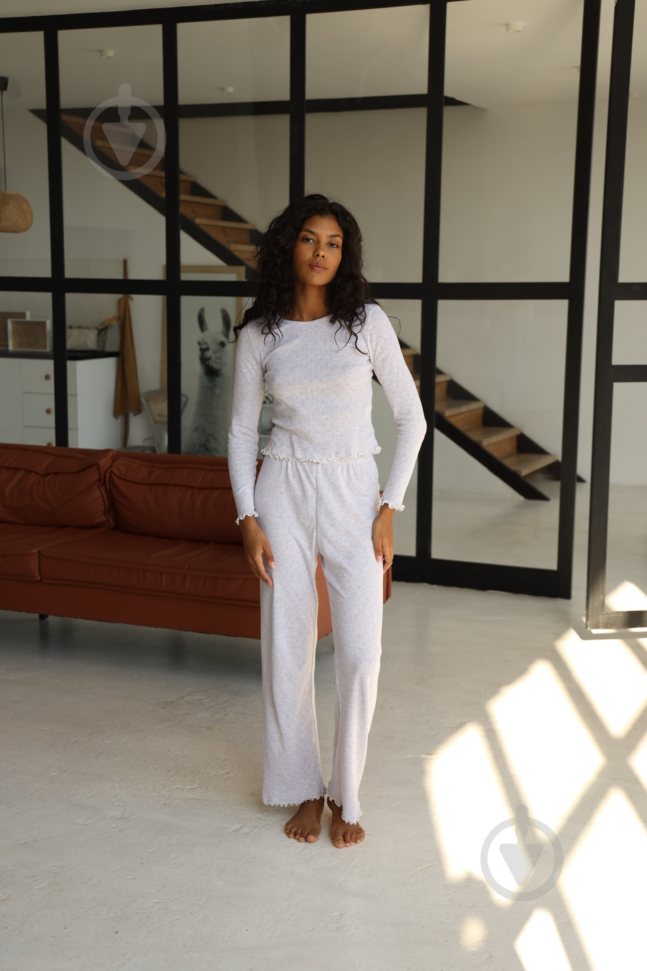 Лонгслів German Volf 23144 р. L сірий меланж - фото 5