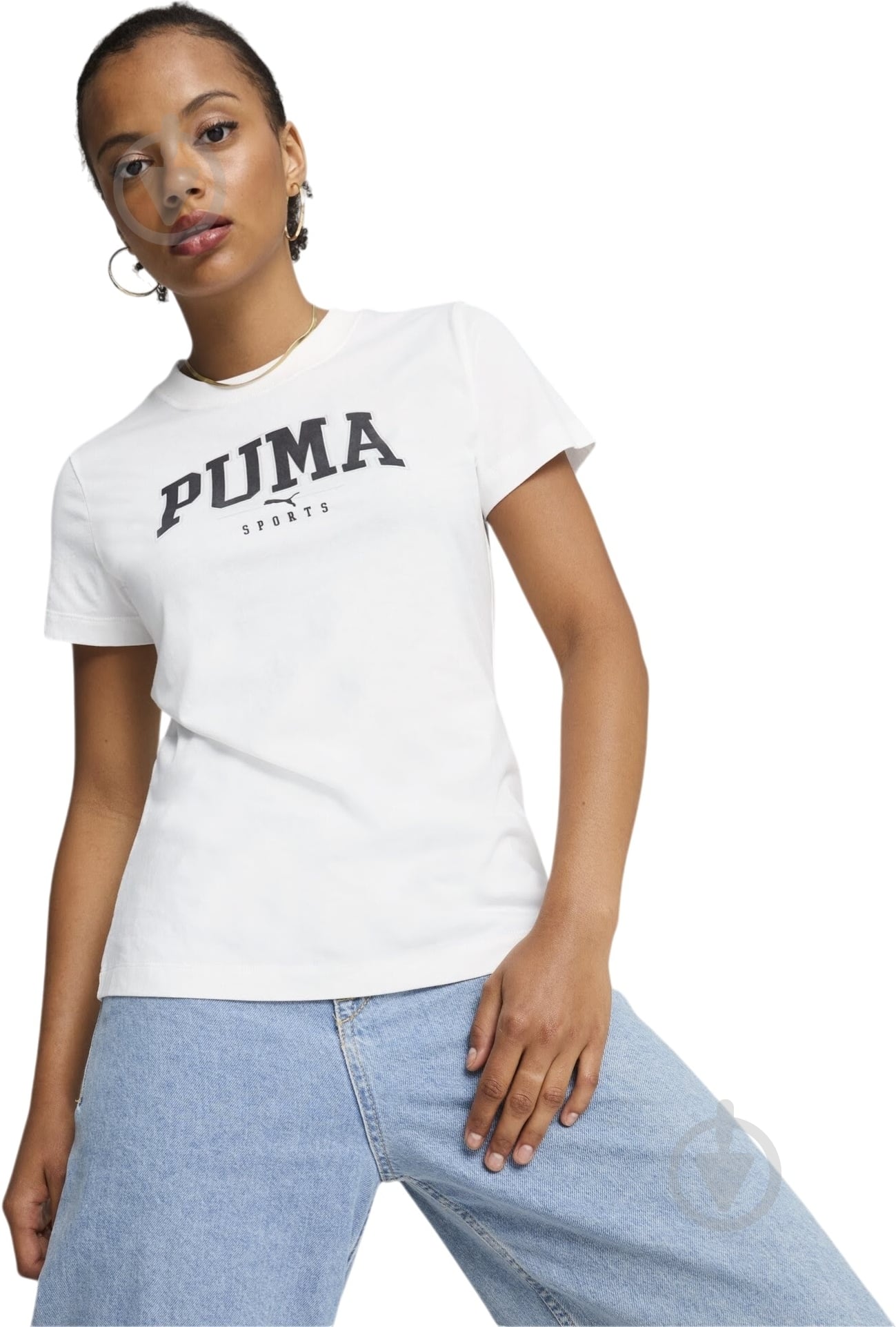 Футболка Puma SQUAD Graphic Tee 68153702 р.S белый - фото 1