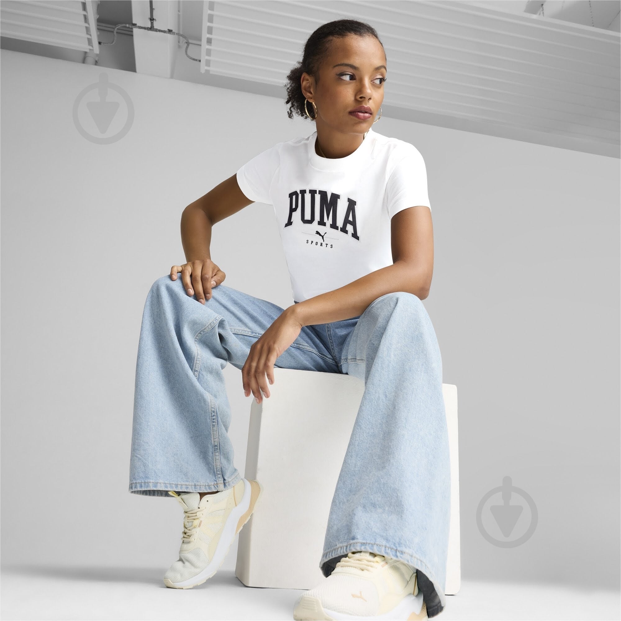 Футболка Puma SQUAD Graphic Tee 68153702 р.S белый - фото 3