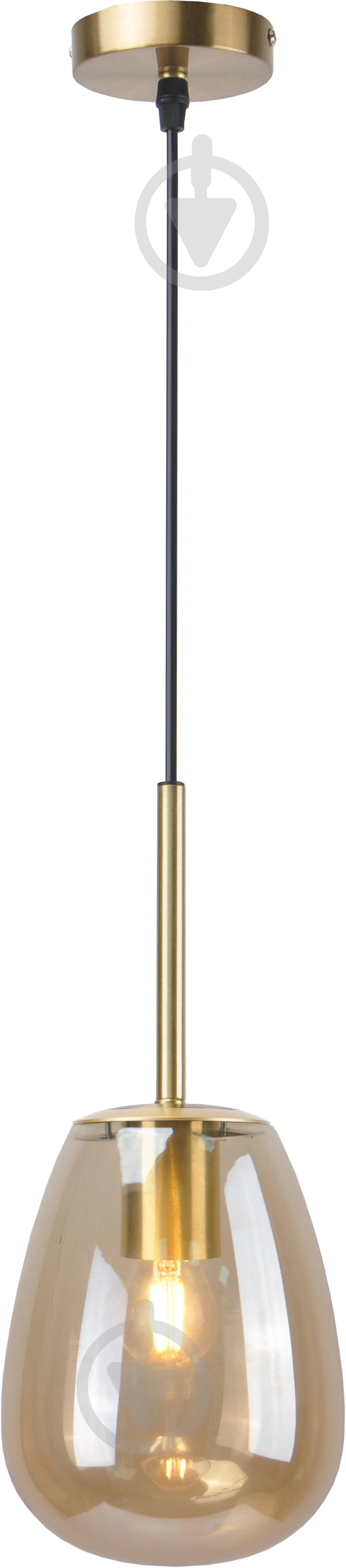 Світильник підвісний Sensio Cleveland 1x40 Вт E27 бурштиновий із золотим ALB-P00429-AM - фото 1 Світильник підвісний Sensio Cleveland 1x40 Вт E27 бурштиновий із золотим ALB-P00429-AM - фото 1