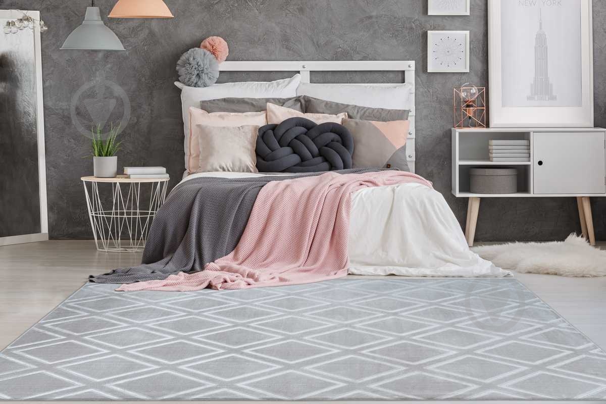 Килим Kayoom Monroe 300 romb grey/blue 80х150 - фото 2