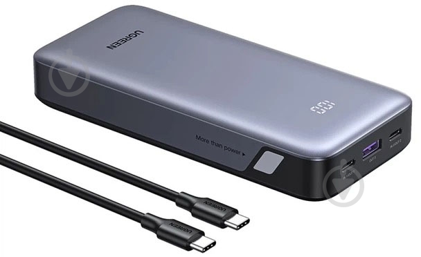 Повербанк UGREEN PD/QC 20000 mAh gray (55989B) - фото 2