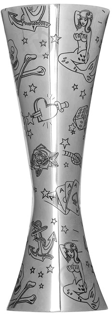 Джиггер Urban Bar Tattoo Aero Stainless Steel 25 мл / 50 мл - фото 1