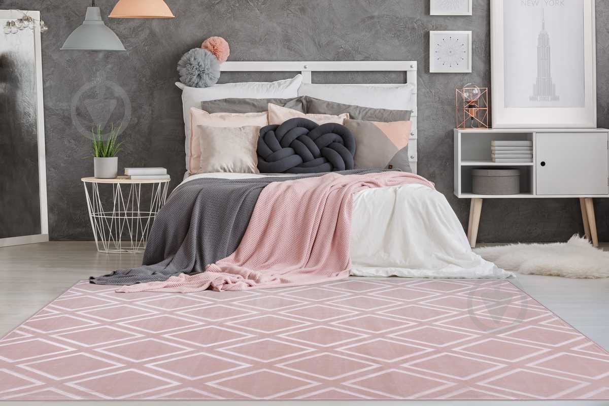 Ковер Kayoom Monroe 300 romb Rosa 80х150 - фото 2