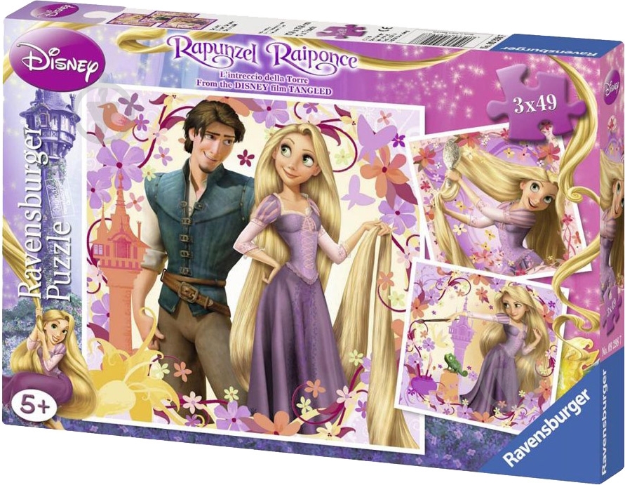 Пазлы Ravensburger 3х49 Рапунцель 147 элементов 09298R - фото 1