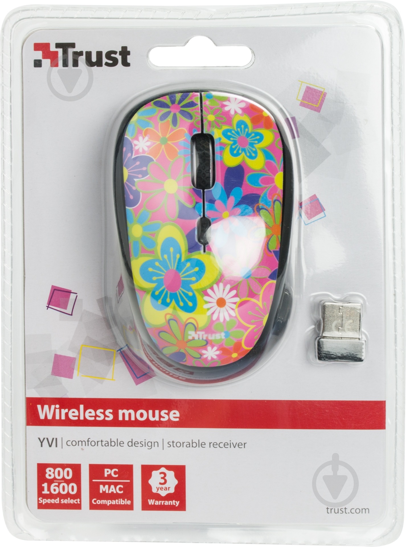 Мышь Trust Yvi Wireless Mouse (20250) flower power (6211367) - фото 3