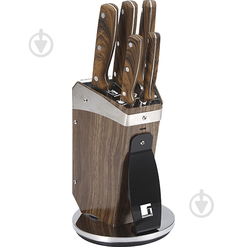 Набор ножей в колоде Bergner 6 предметов BG-9124 - фото 1