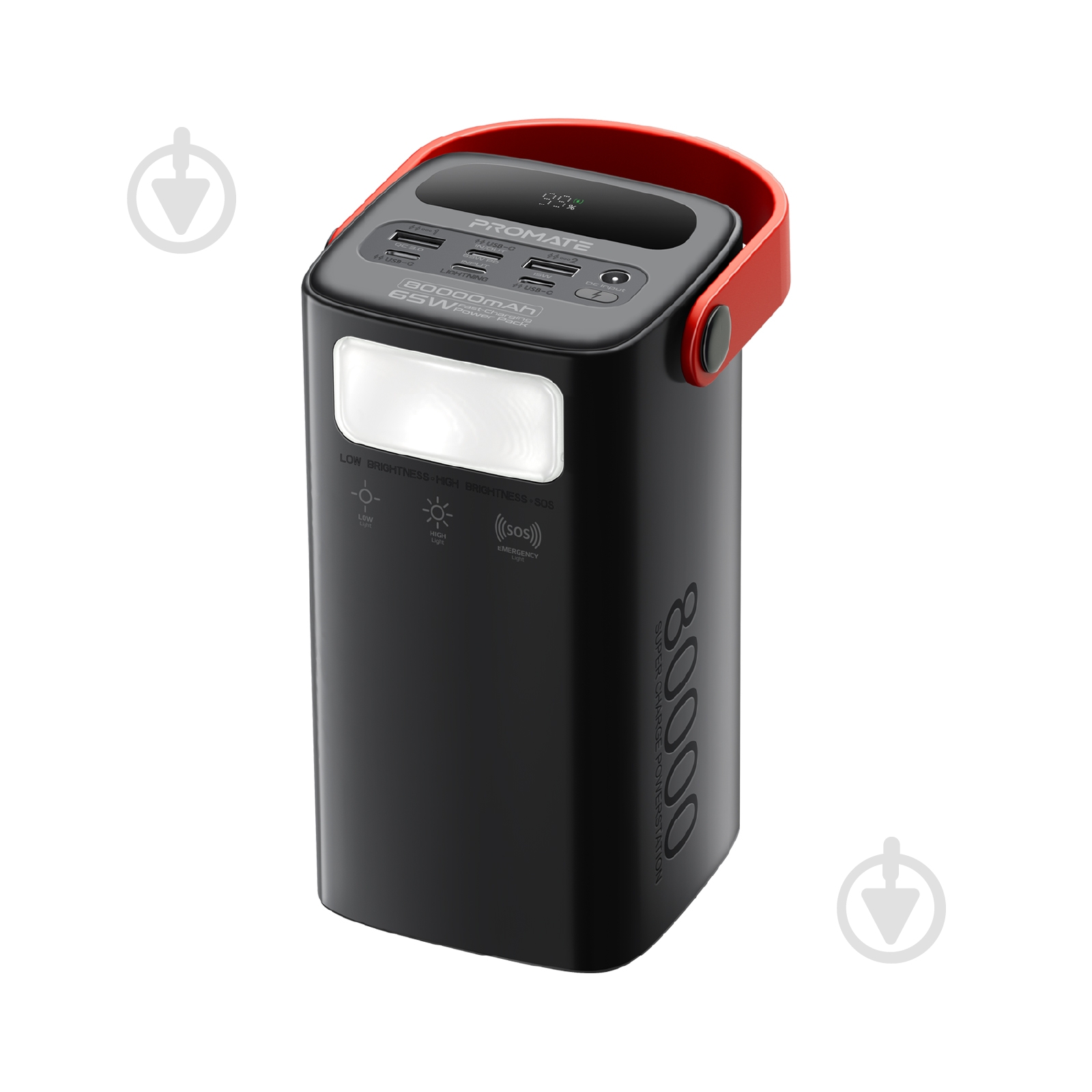 Повербанк Promate 80000 mAh black (powermine-80) УМБ Promate PowerMine-80 80000 mAh, 65 W, 2хUSB-С, 2хUSB-A Black (pow - фото 1