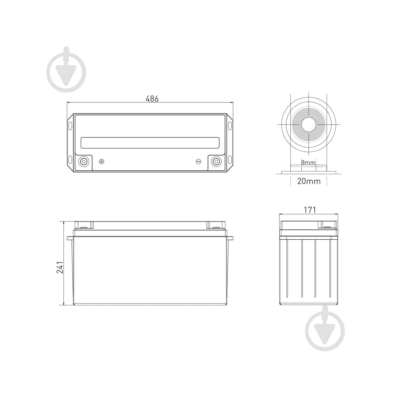 Аккумулятор Euroelectric Battery-12/150(G) - фото 3 Аккумулятор Euroelectric Battery-12/150(G) - фото 3