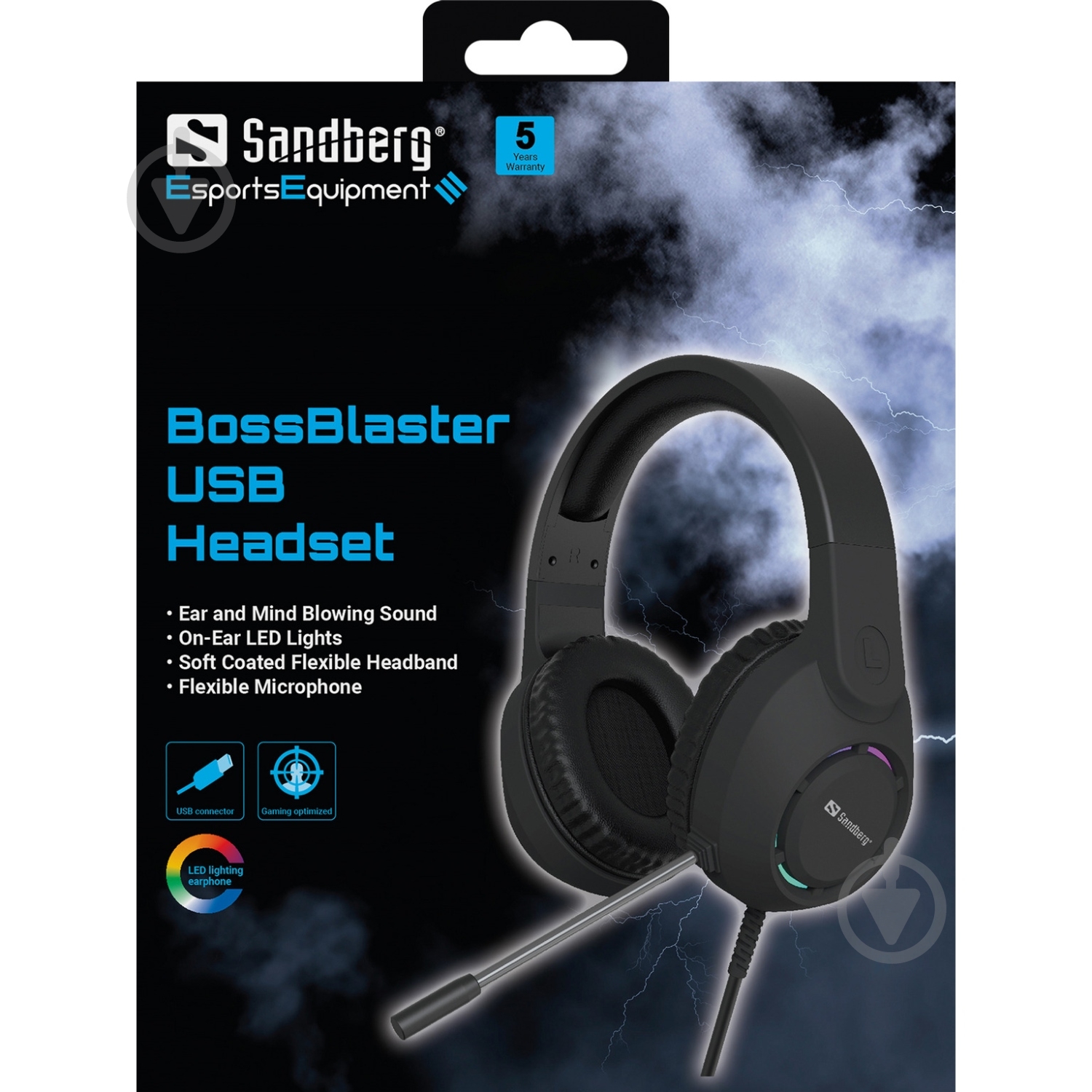 Гарнитура игровая Sandberg BossBlaster black (126-49) - фото 5