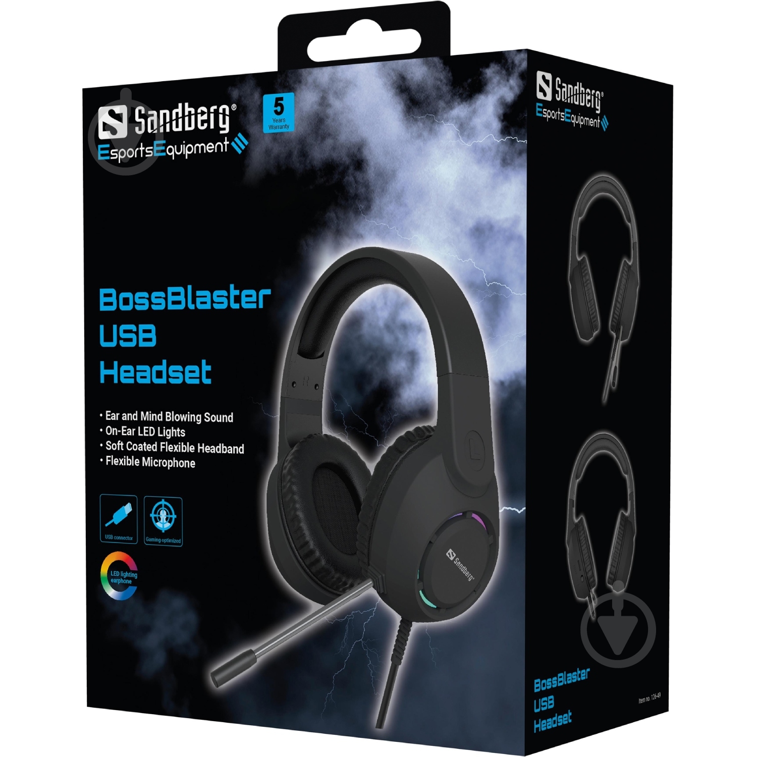 Гарнитура игровая Sandberg BossBlaster black (126-49) - фото 6