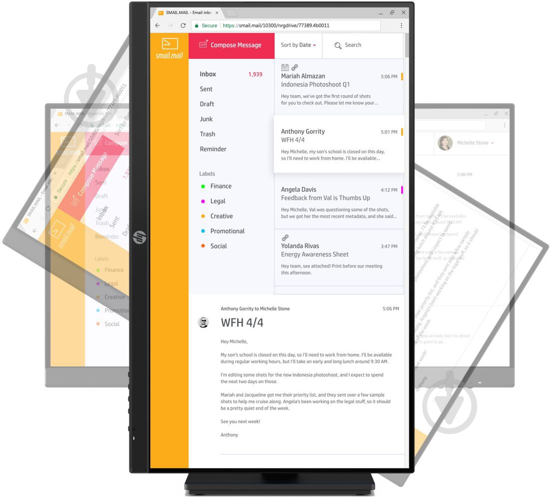 Монитор HP P24h G4 24" (7VH44AA) - фото 9