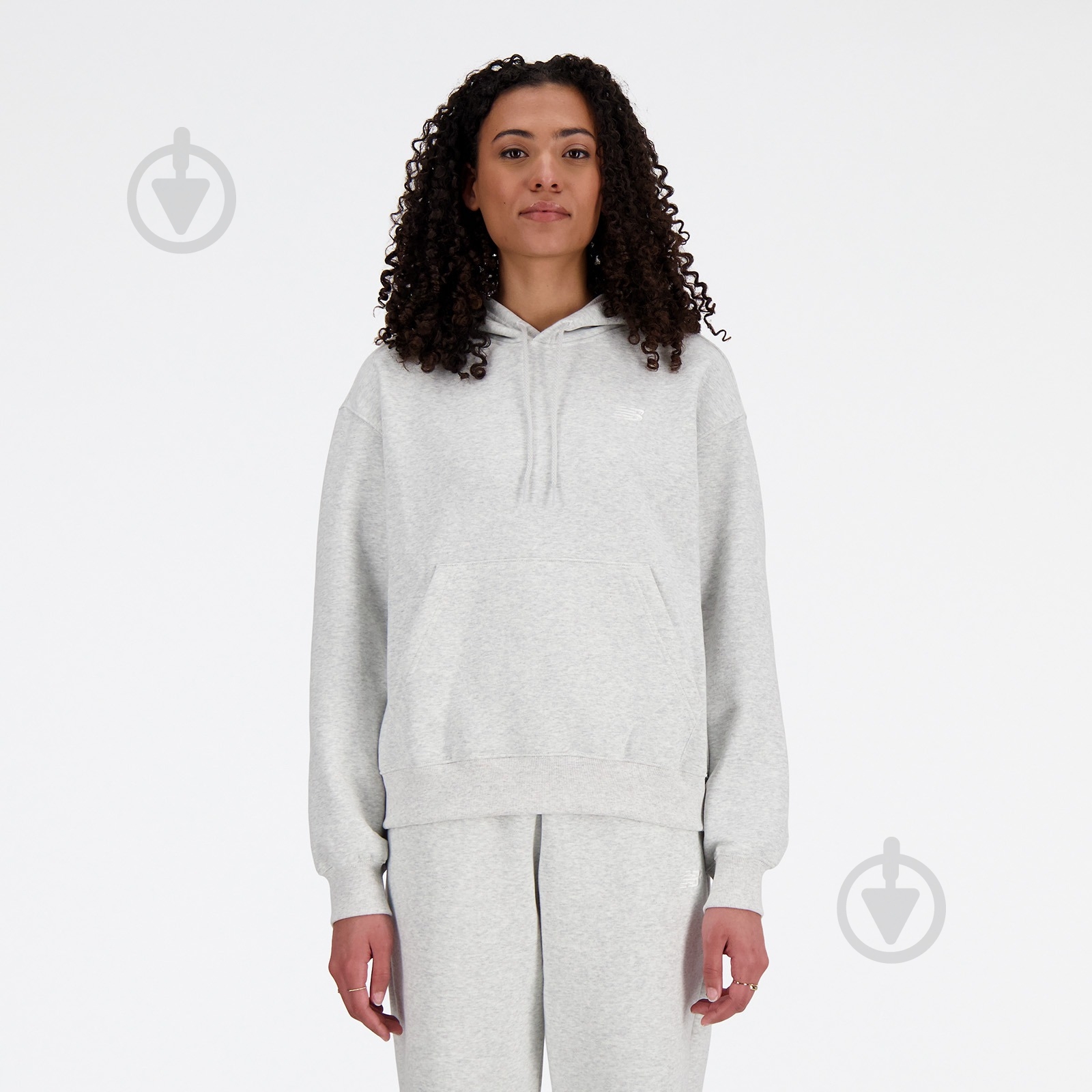 Худи New Balance WT41510AHH р.M серый - фото 1 Худи New Balance WT41510AHH р.M серый - фото 1