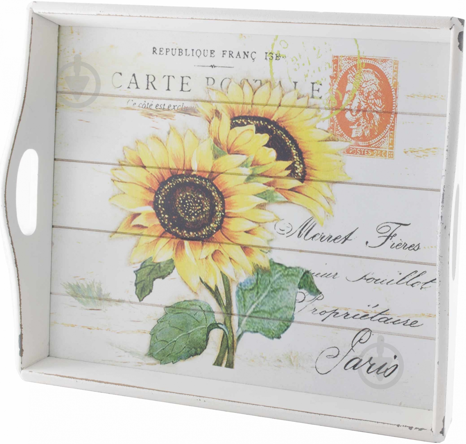 Поднос для завтрака Подсолнух 38x28x4 см QY82070A 2/S - фото 2