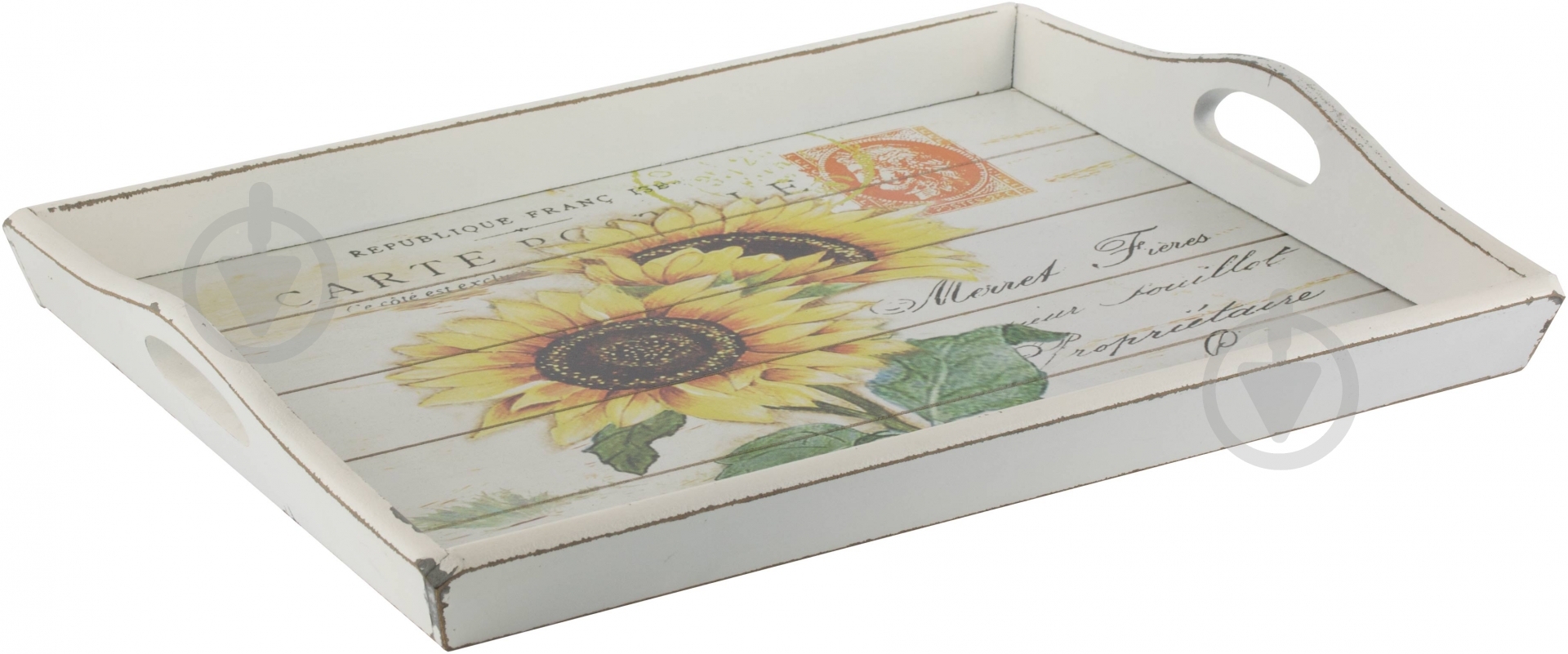 Поднос для завтрака Подсолнух 38x28x4 см QY82070A 2/S - фото 4
