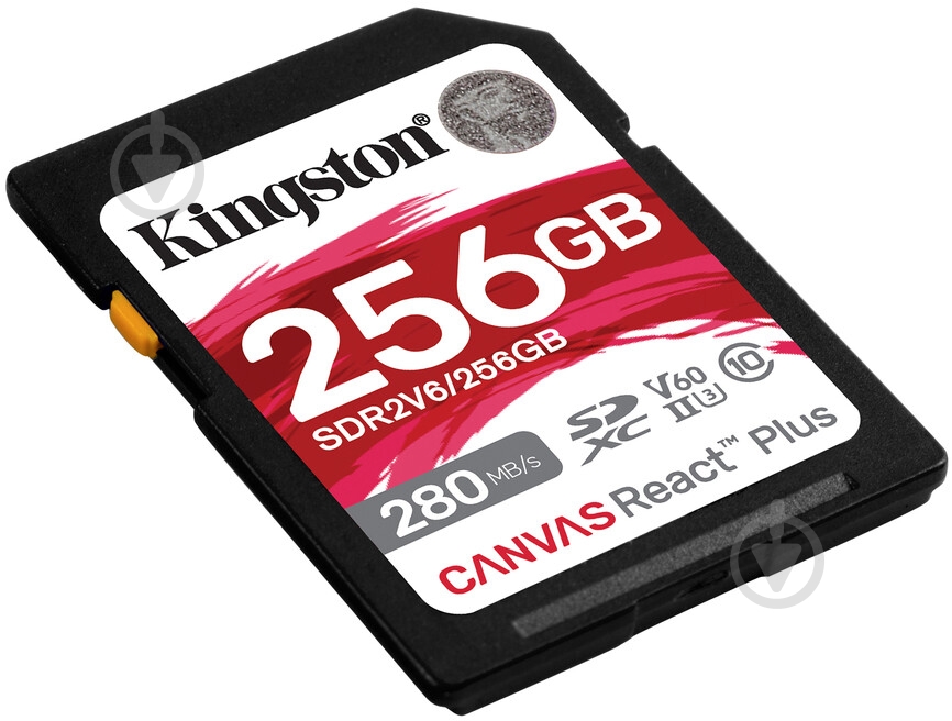 Карта памяти Kingston SDXC 256 ГБ UHS-II Class 3 (U3) (SDR2V6/256GB ) Canvas React Plus V60 - фото 2