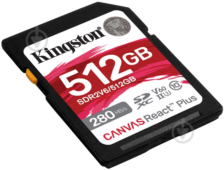 Карта памяти Kingston SDXC 512 ГБ UHS-II Class 3 (U3) (SDR2V6/512GB ) Canvas React Plus V60 - фото 2