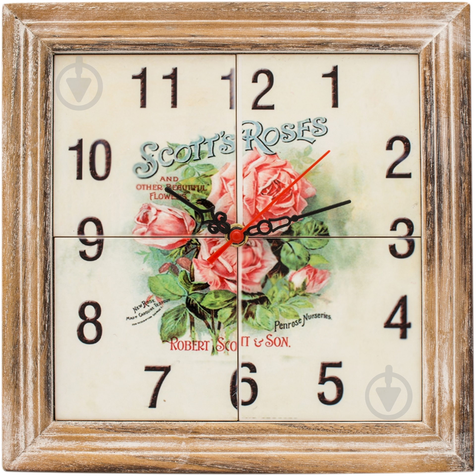 Годинник настінний Троянда QY82038A - фото 1 Годинник настінний Троянда QY82038A - фото 1