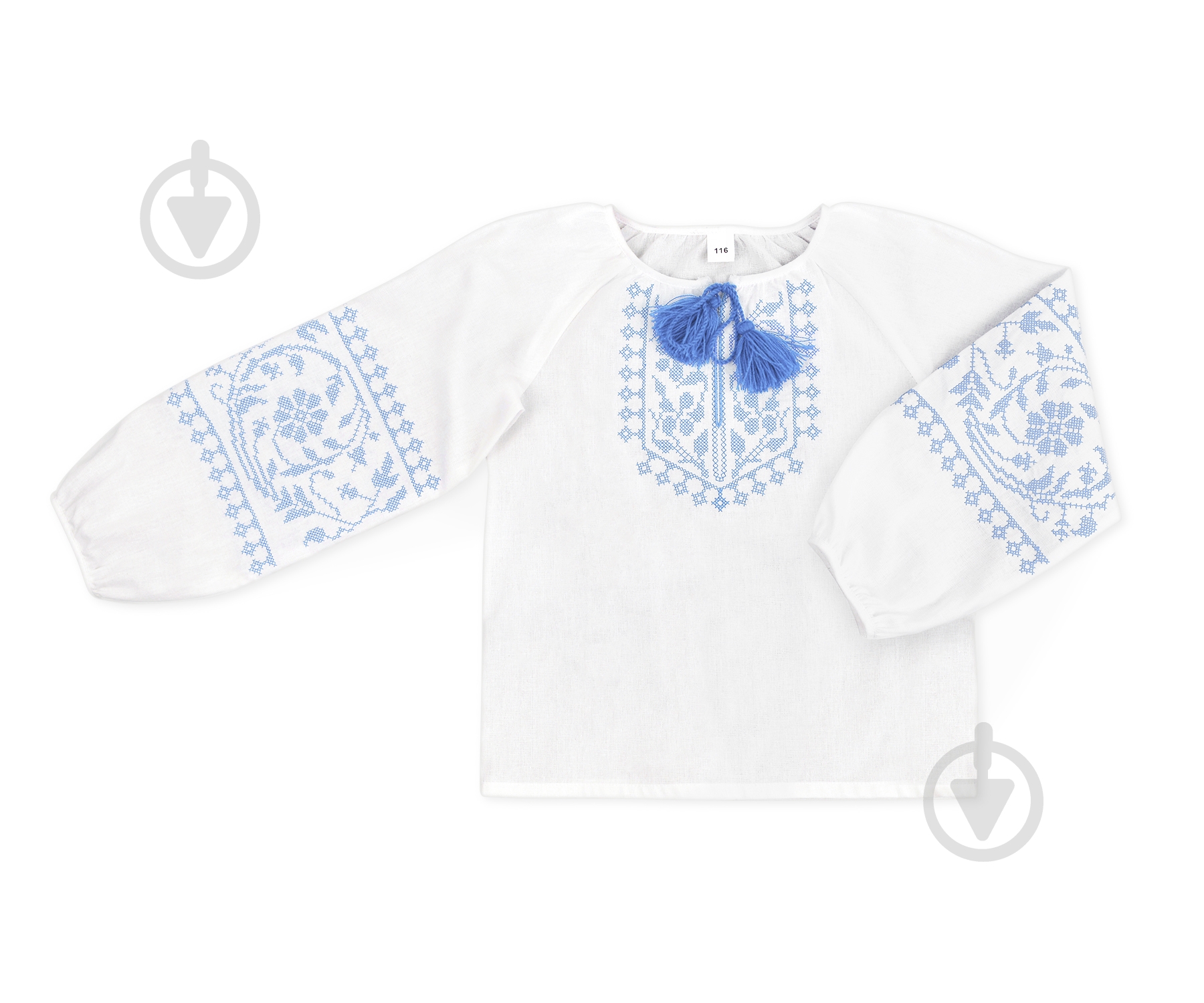 Вышиванка для девочек WP Merchandise р.158 белый с голубым FWPVNGBLEM23WT158 - фото 1 Вышиванка для девочек WP Merchandise р.158 белый с голубым FWPVNGBLEM23WT158 - фото 1