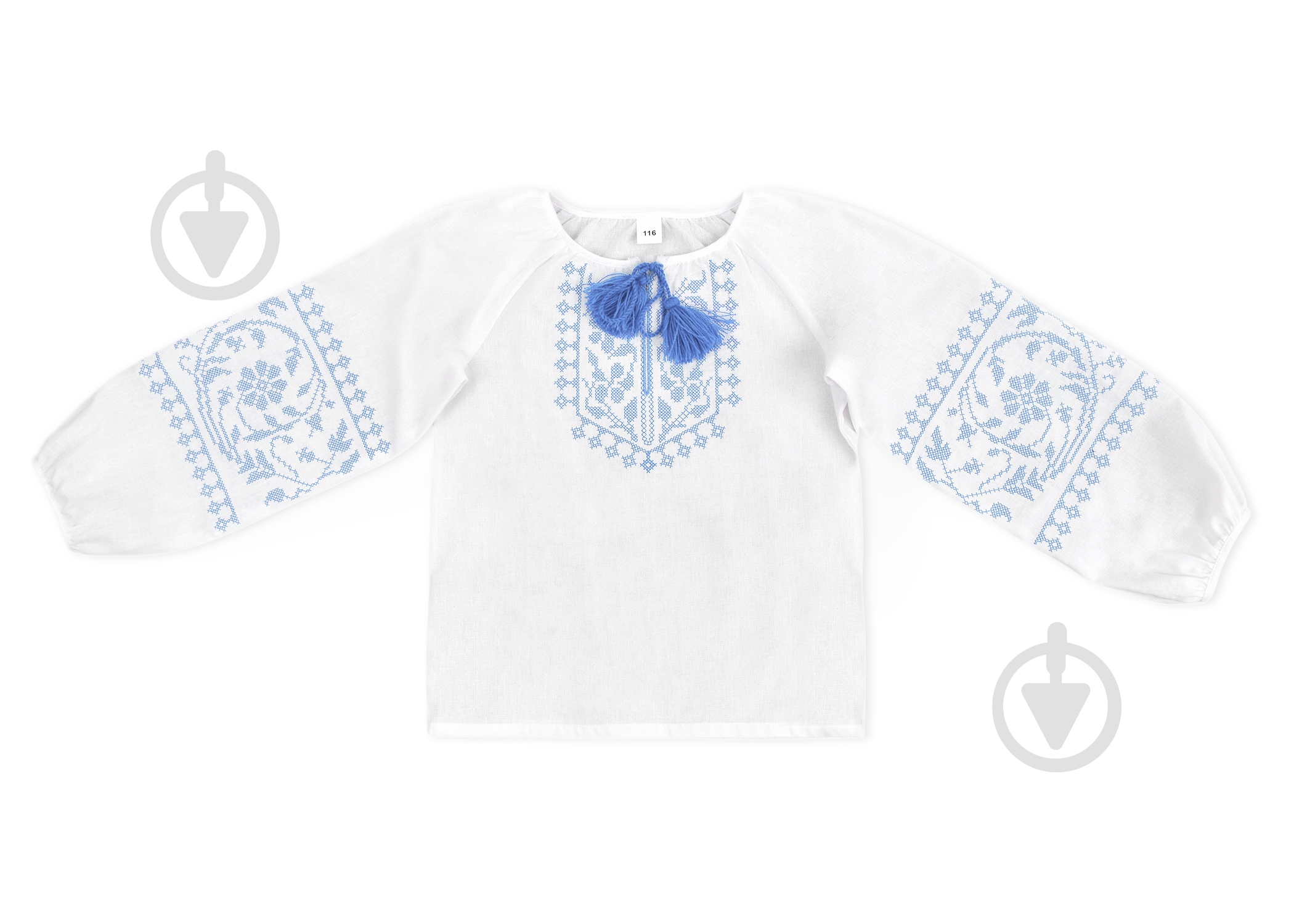 Вышиванка для девочек WP Merchandise р.158 белый с голубым FWPVNGBLEM23WT158 - фото 3 Вышиванка для девочек WP Merchandise р.158 белый с голубым FWPVNGBLEM23WT158 - фото 3