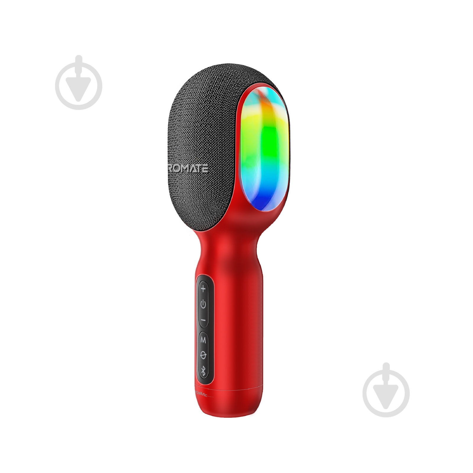 Мікрофон Promate VocalMic Bluetooth 2xAUX LED Red (vocalmic.red) - фото 1 Мікрофон Promate VocalMic Bluetooth 2xAUX LED Red (vocalmic.red) - фото 1