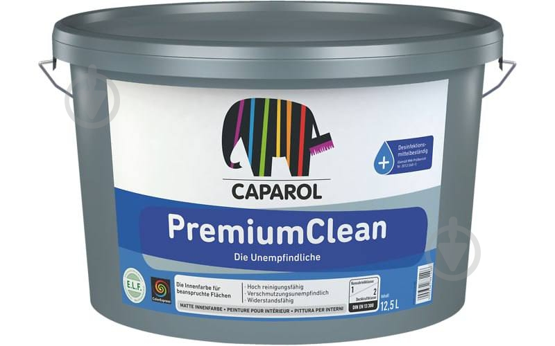Краска интерьерная латексная Caparol PremiumClean E.L.F. мат 5 л - фото 1